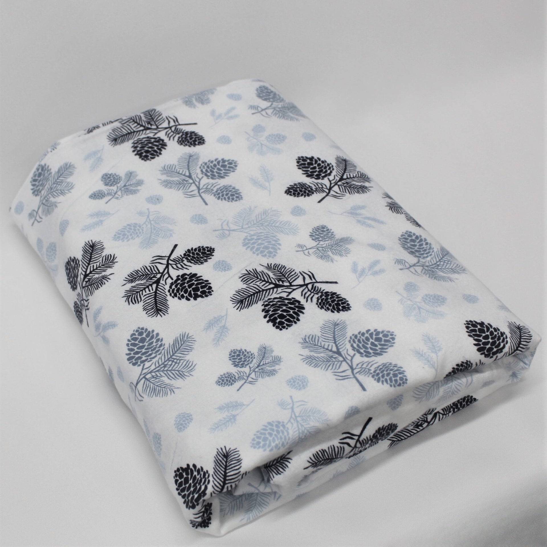 Lençol de Baixo Flanela Pinha Azul