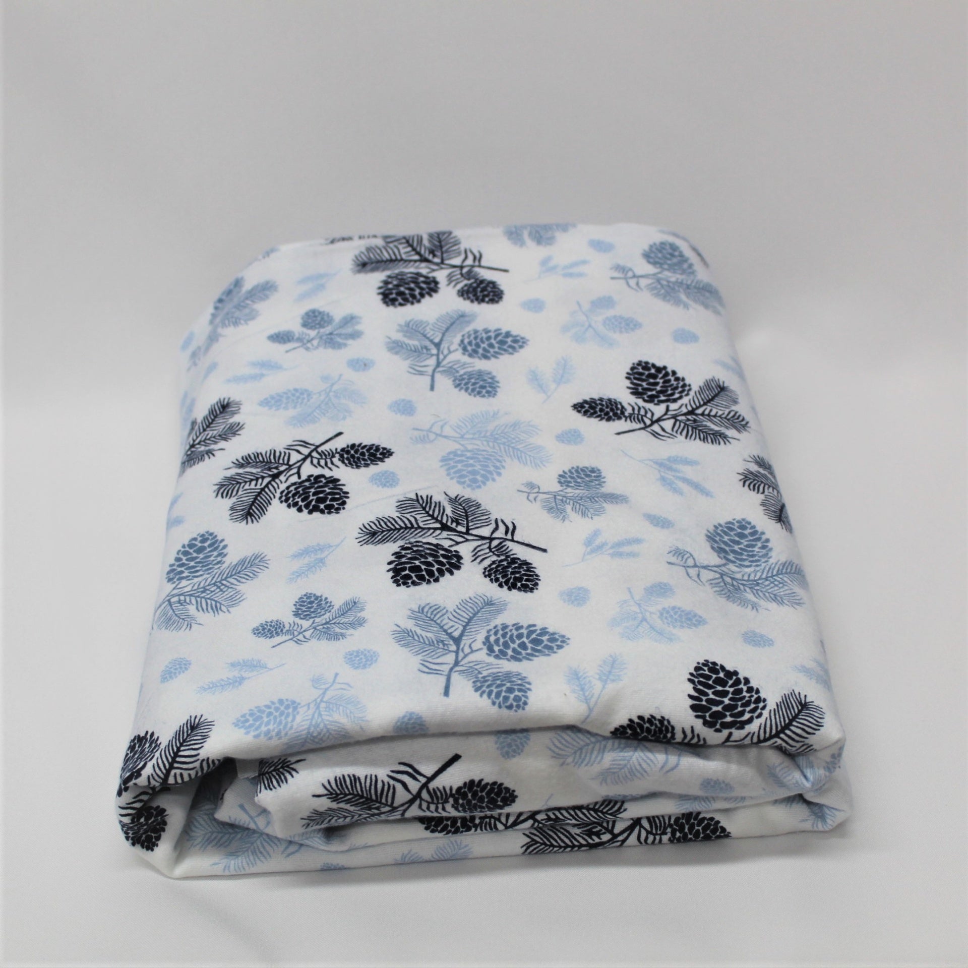 Lençol de Baixo Flanela Pinha Azul