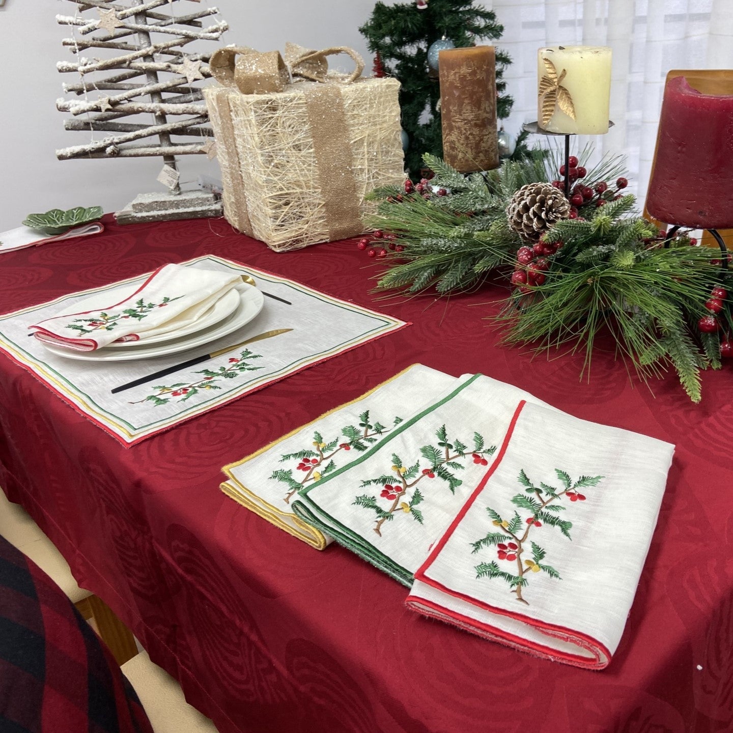 Individual Mistletoe Linho JOL