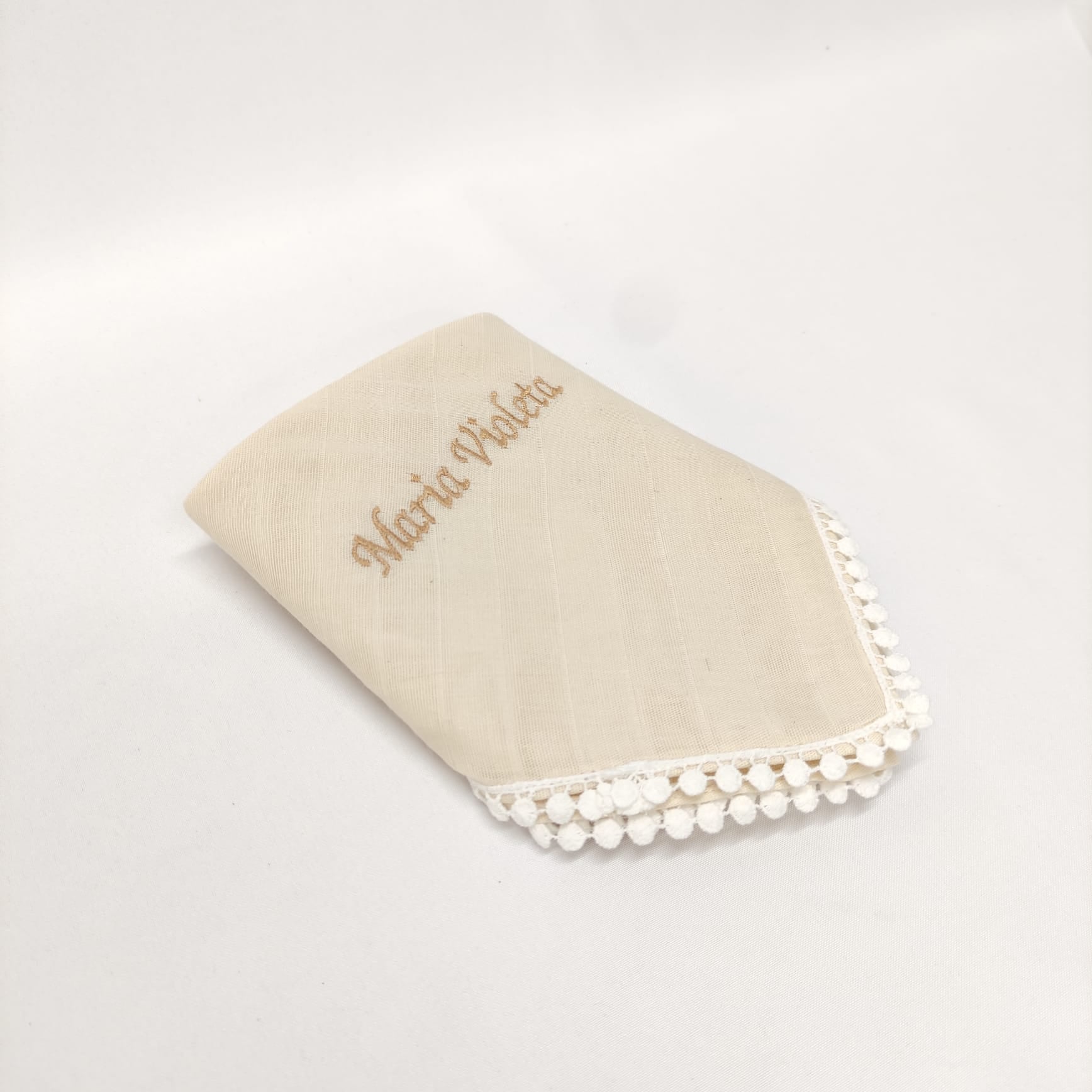 Fralda Rustic Renda Bebé Personalizada