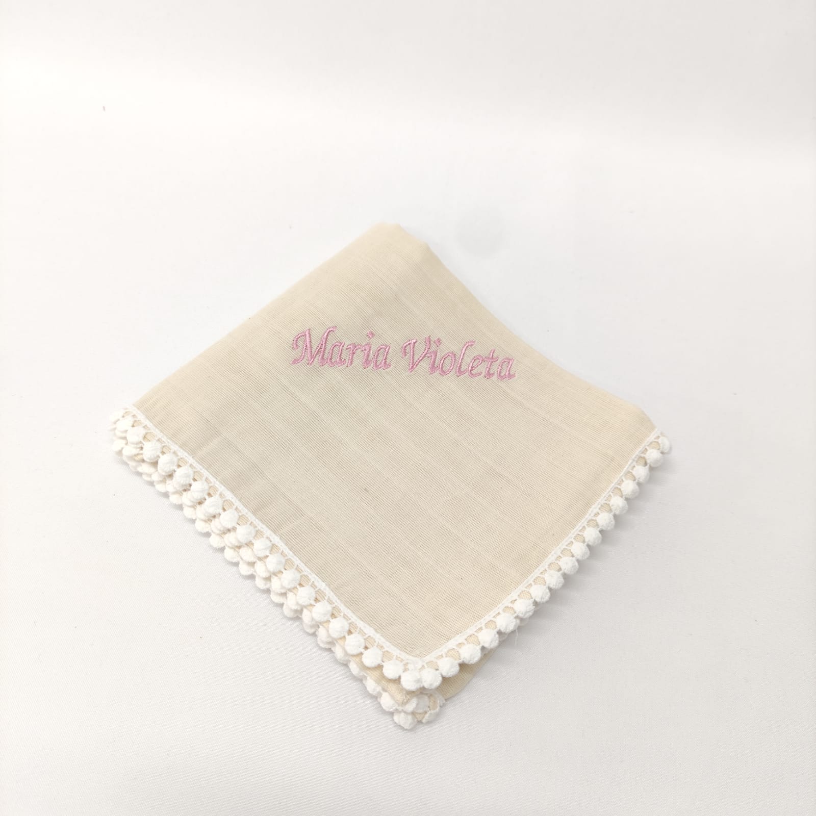 Fralda Rustic Renda Bebé Personalizada