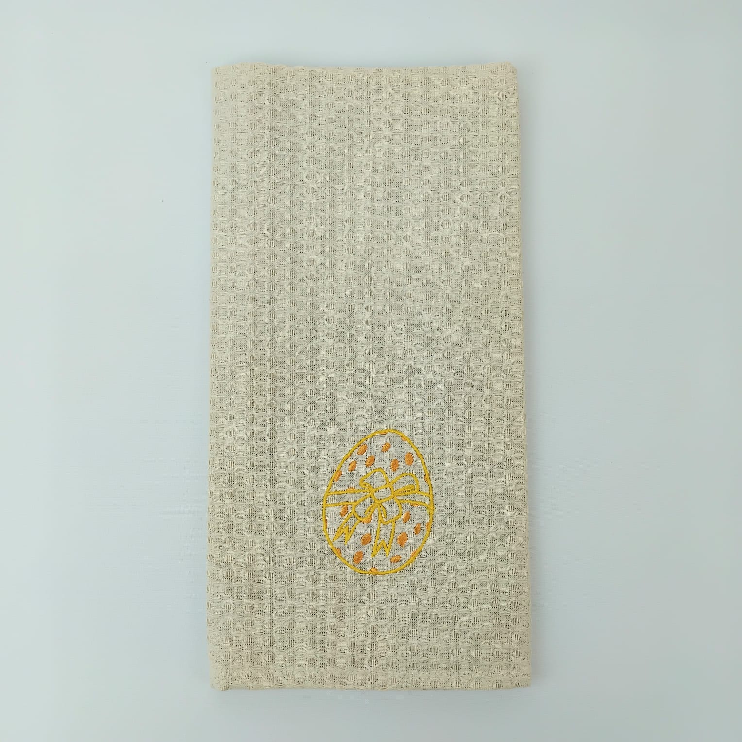 Pano de Cozinha Algodão Easter Egg Bege