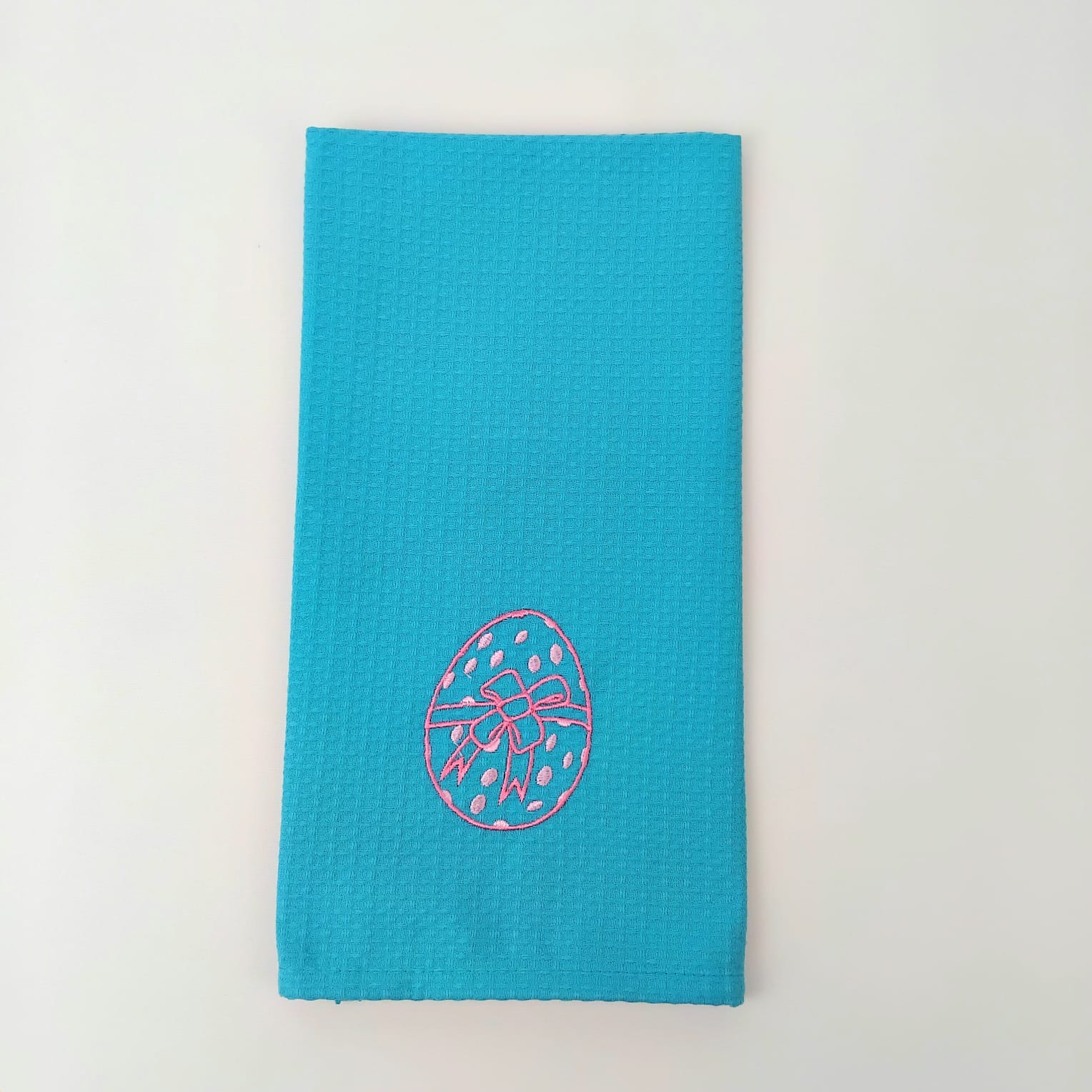 Pano de Cozinha Algodão Easter Egg Azul