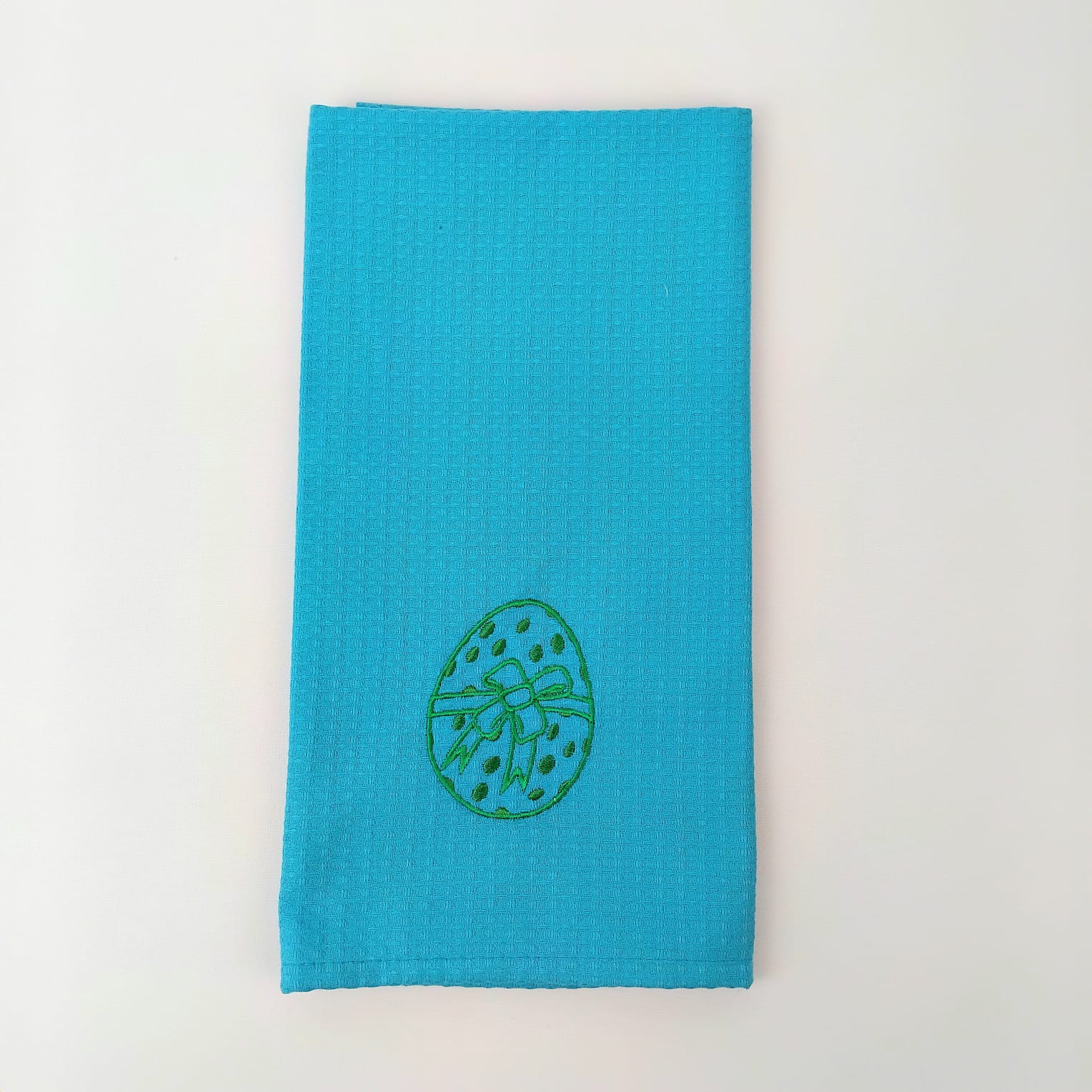 Pano de Cozinha Algodão Easter Egg Azul