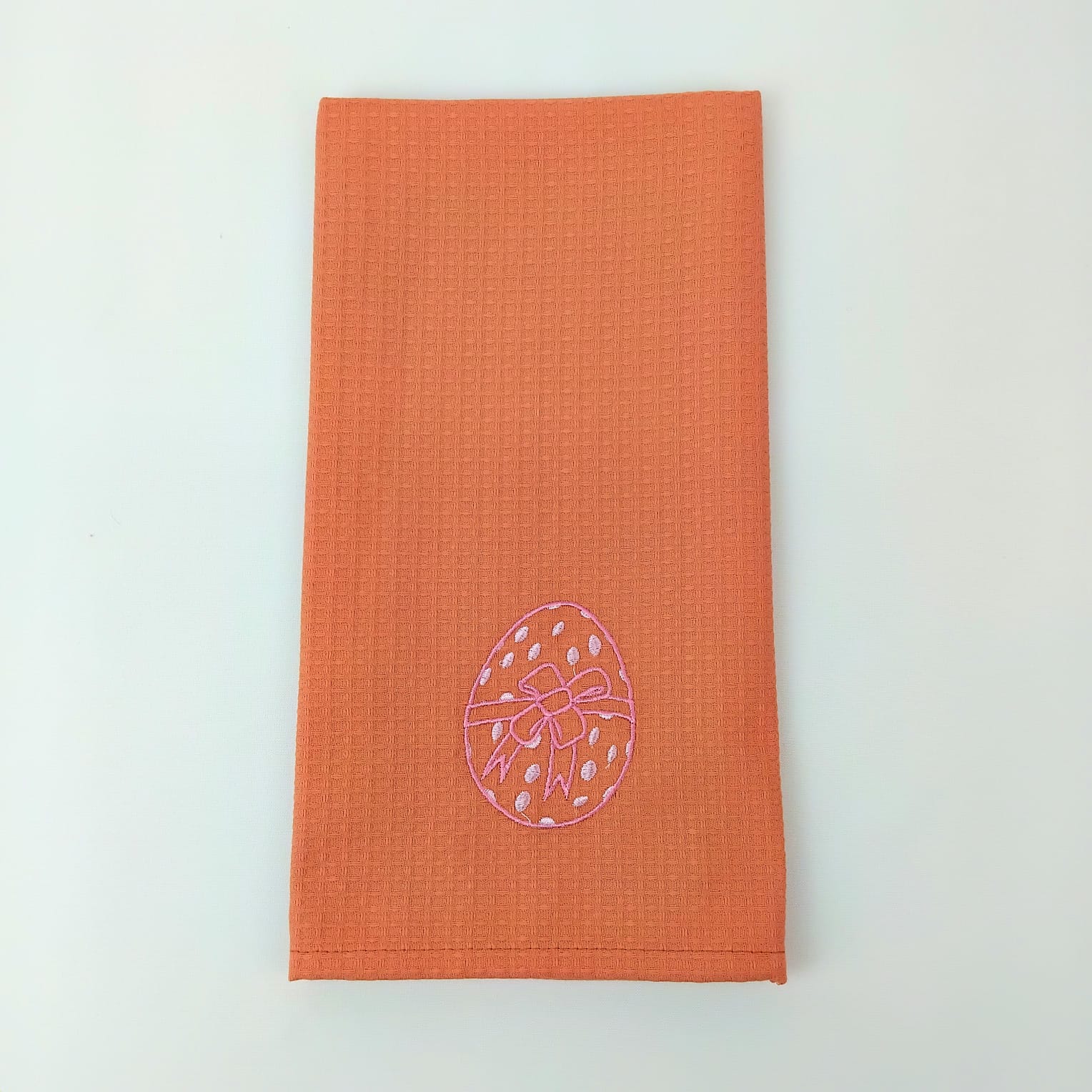 Pano de Cozinha Algodão Easter Egg Laranja