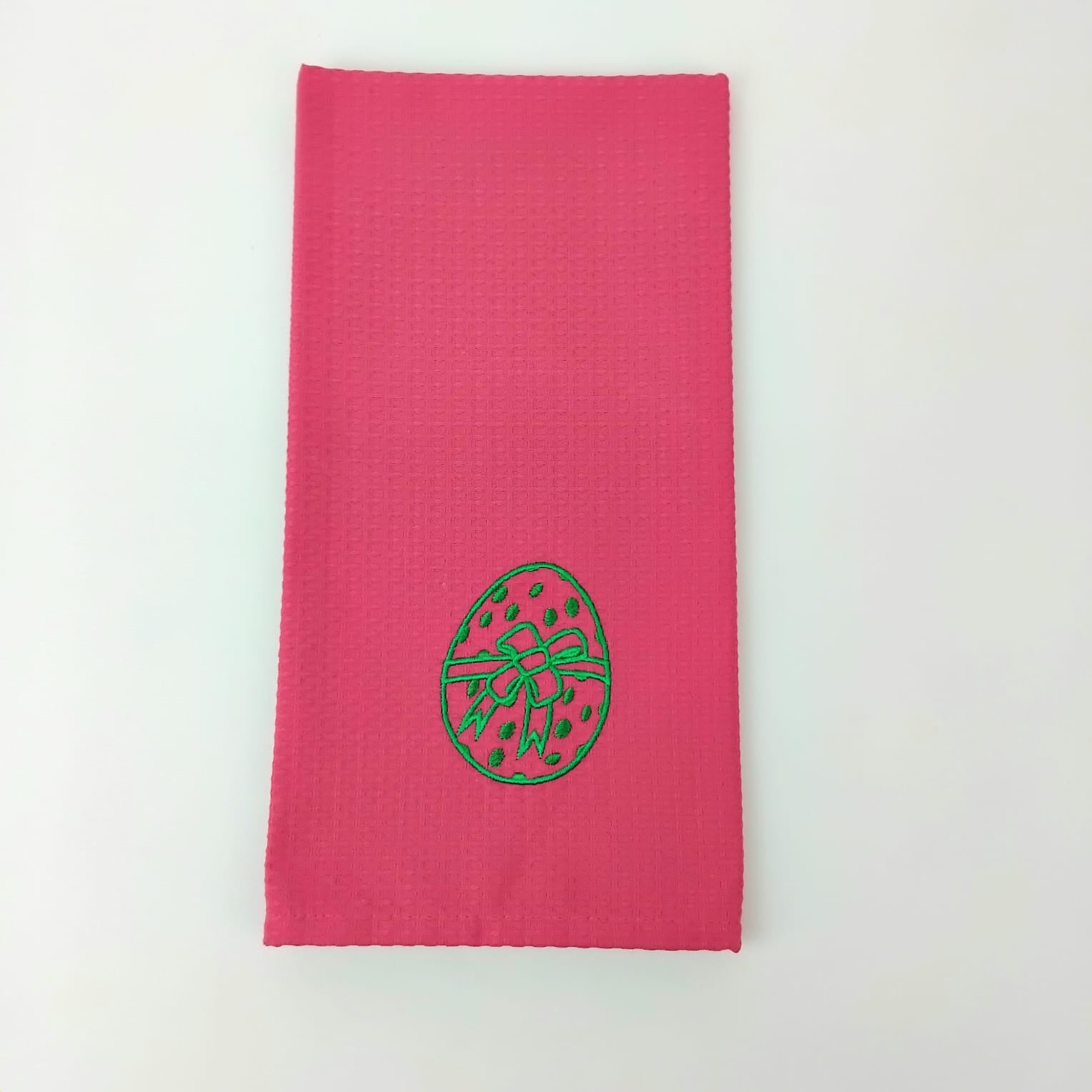 Pano de Cozinha Algodão Easter Egg Rosa