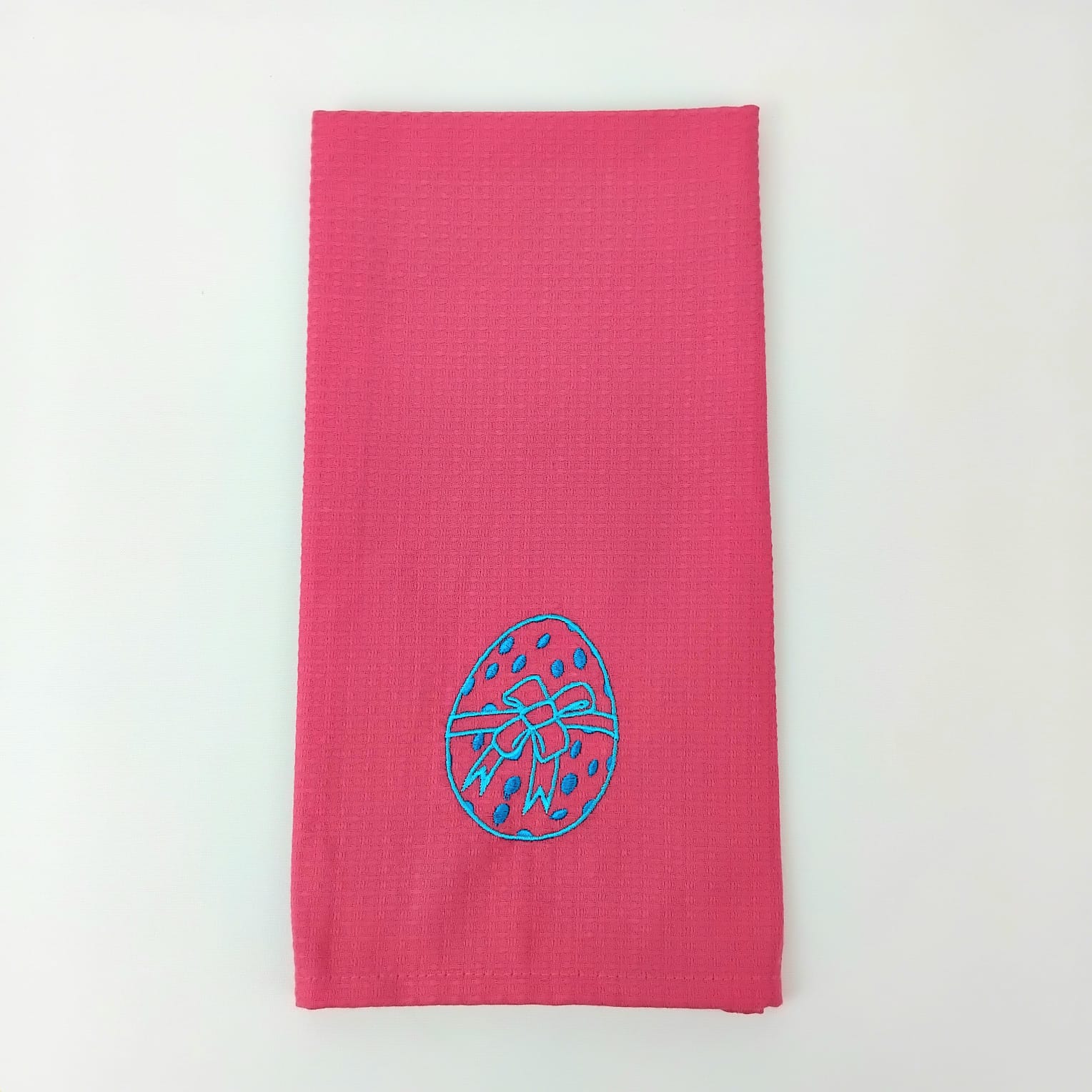 Pano de Cozinha Algodão Easter Egg Rosa