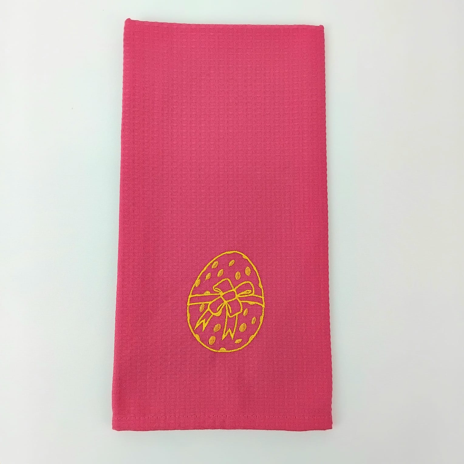 Pano de Cozinha Algodão Easter Egg Rosa