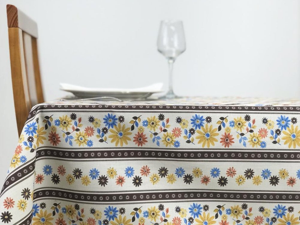 Toalha de mesa Algodão Flores