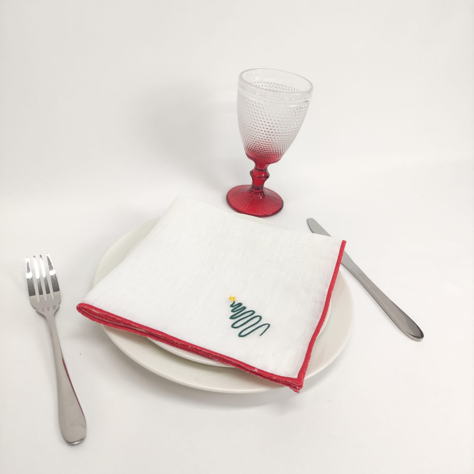 Guardanapo Christmas Tree Rolinho Linho JOL