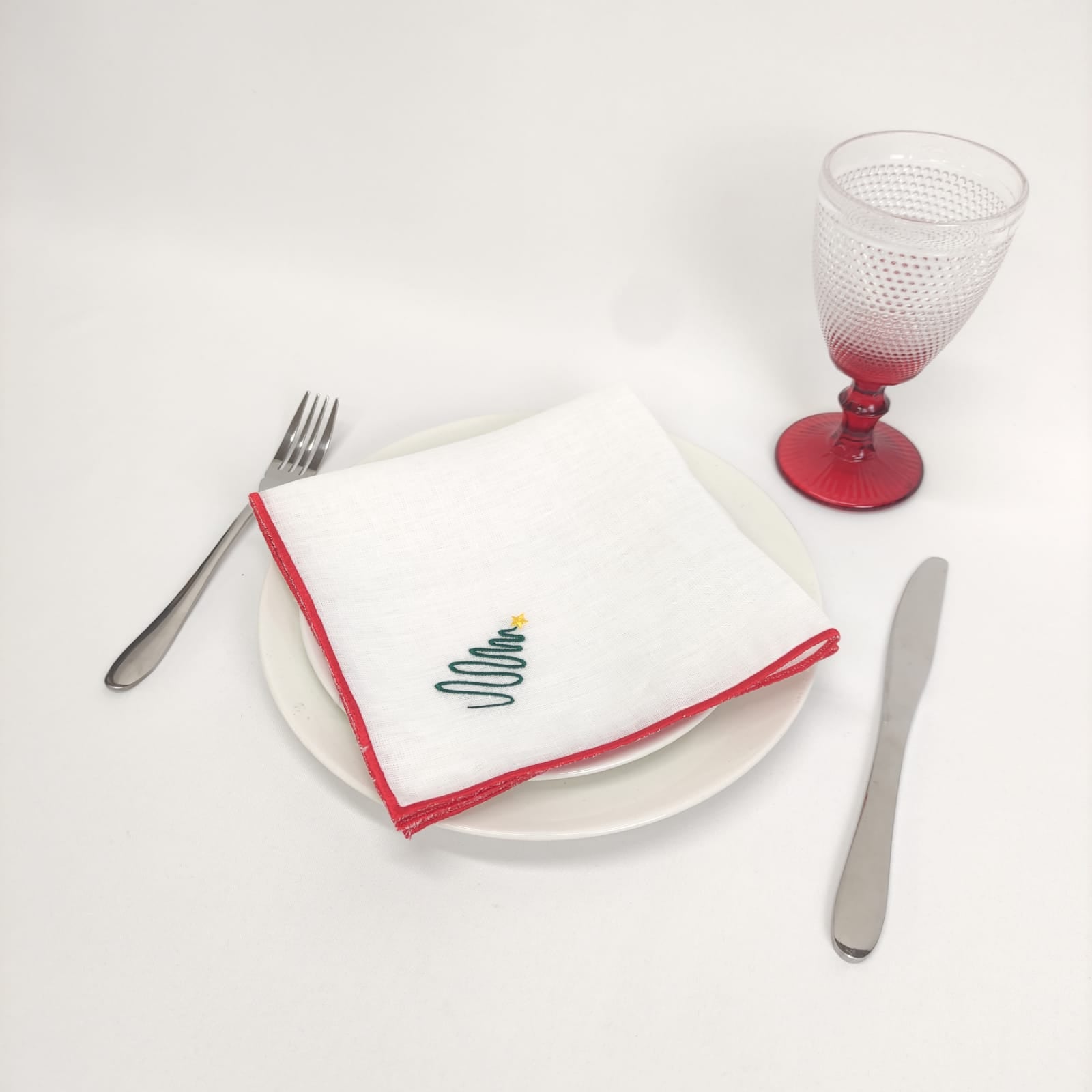 Guardanapo Christmas Tree Rolinho Linho JOL