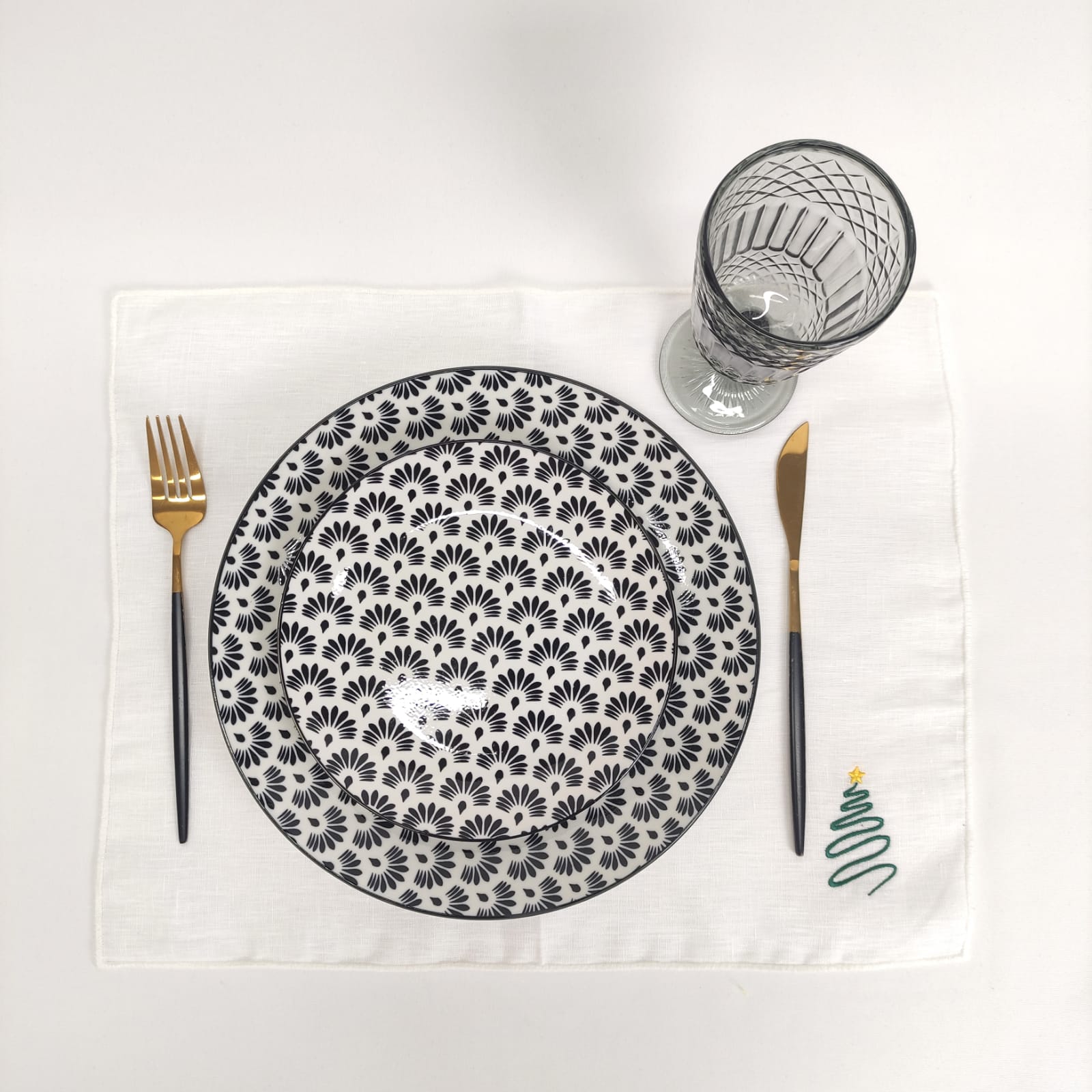 Individual Linho Of Rolinho Christmas Tree White