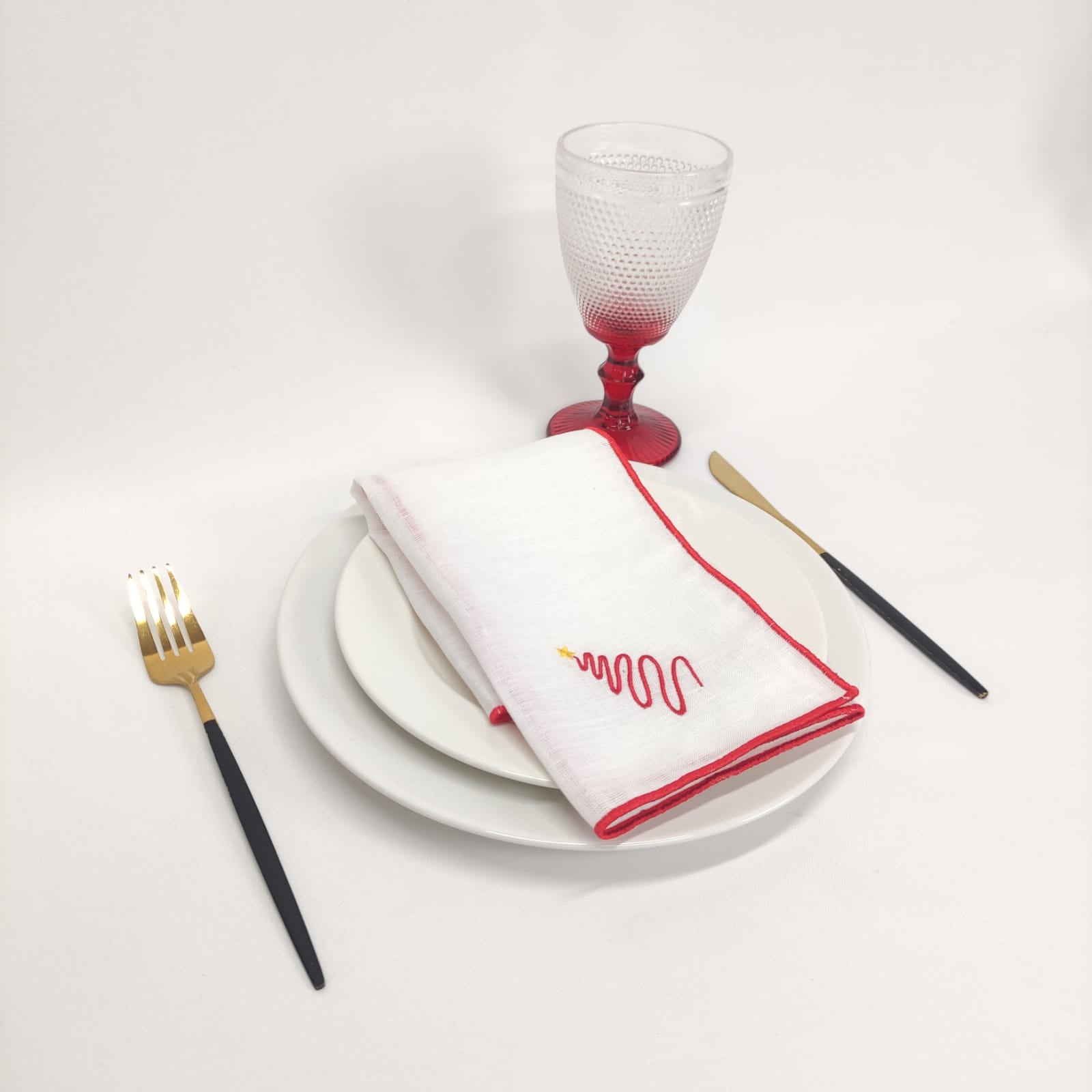 Guardanapo Christmas Tree Rolinho Linho JOL