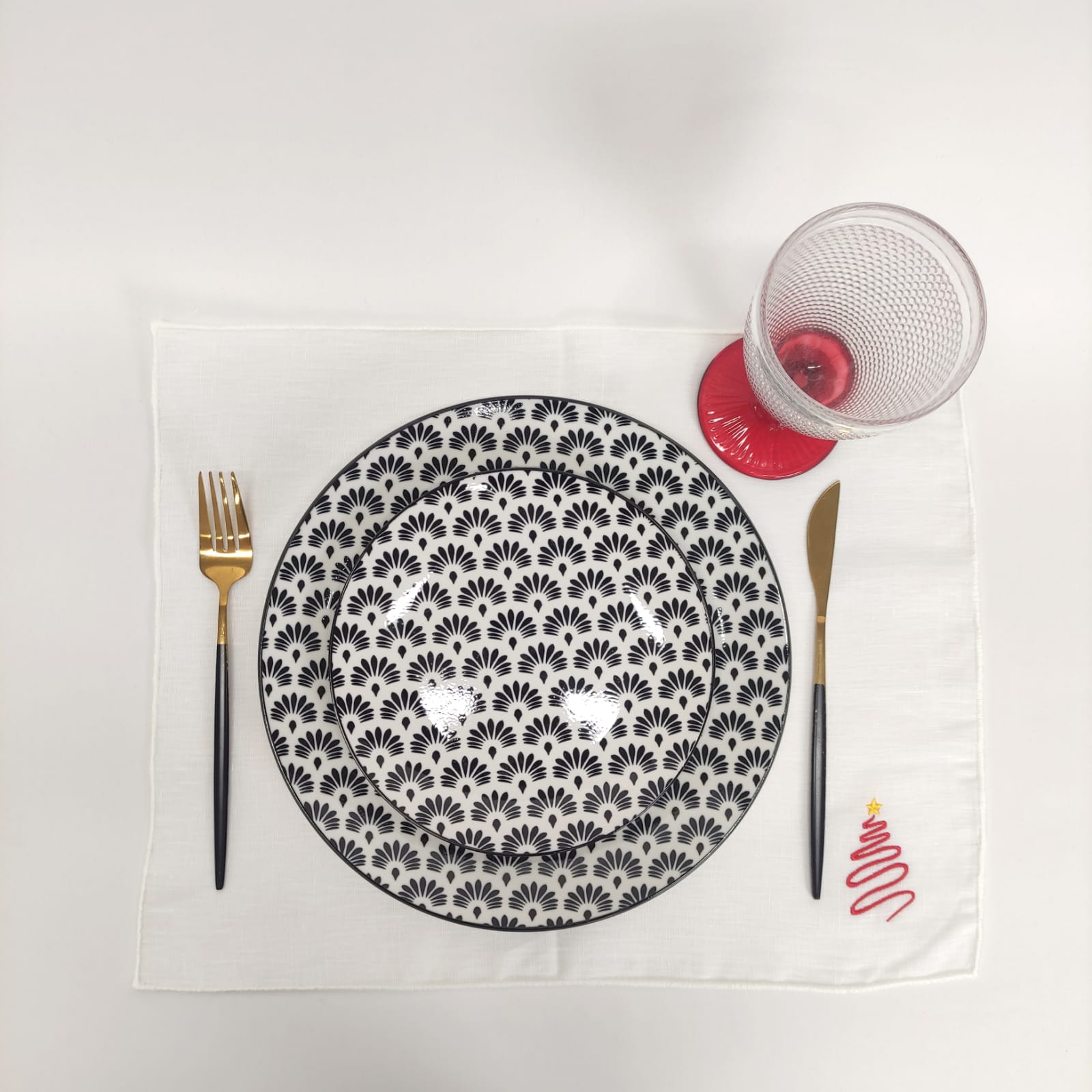 Individual Linho Of Rolinho Christmas Tree White