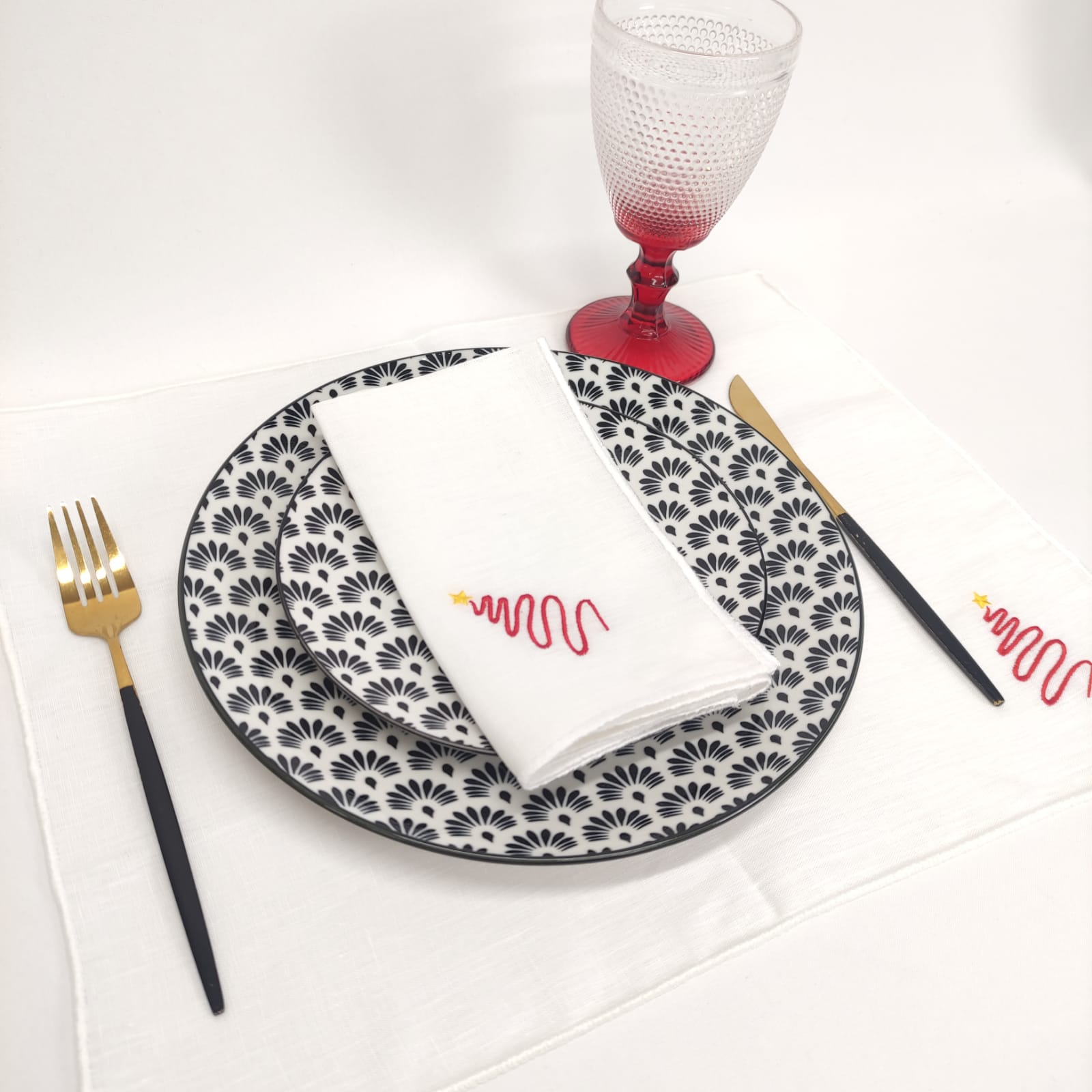 Guardanapo Linho Of Rolinho Christmas Tree White