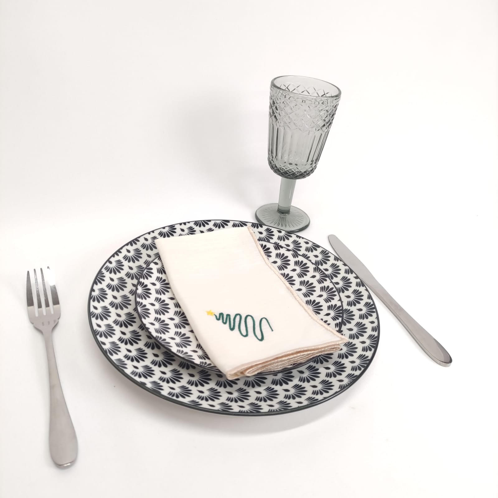 Guardanapo Linho Of Christmas Tree Pérola