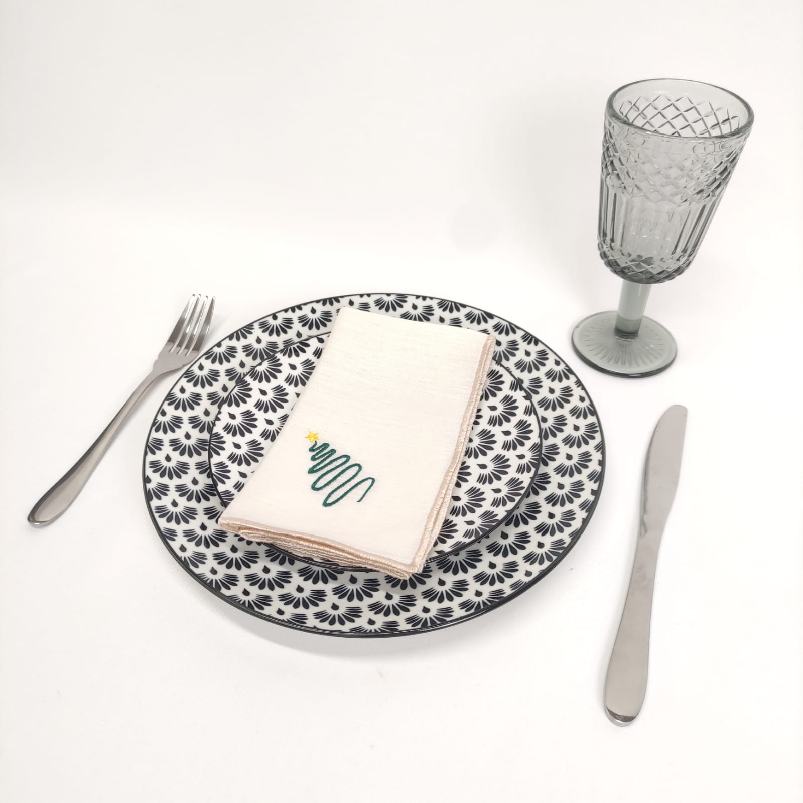 Guardanapo Linho Of Christmas Tree Pérola