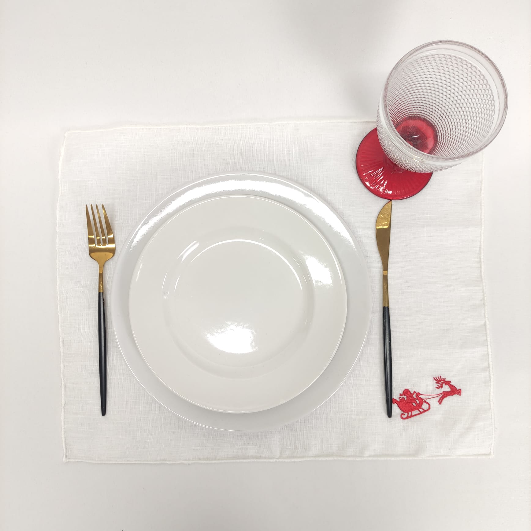 Individual Rolinho Linho Of Trenó White