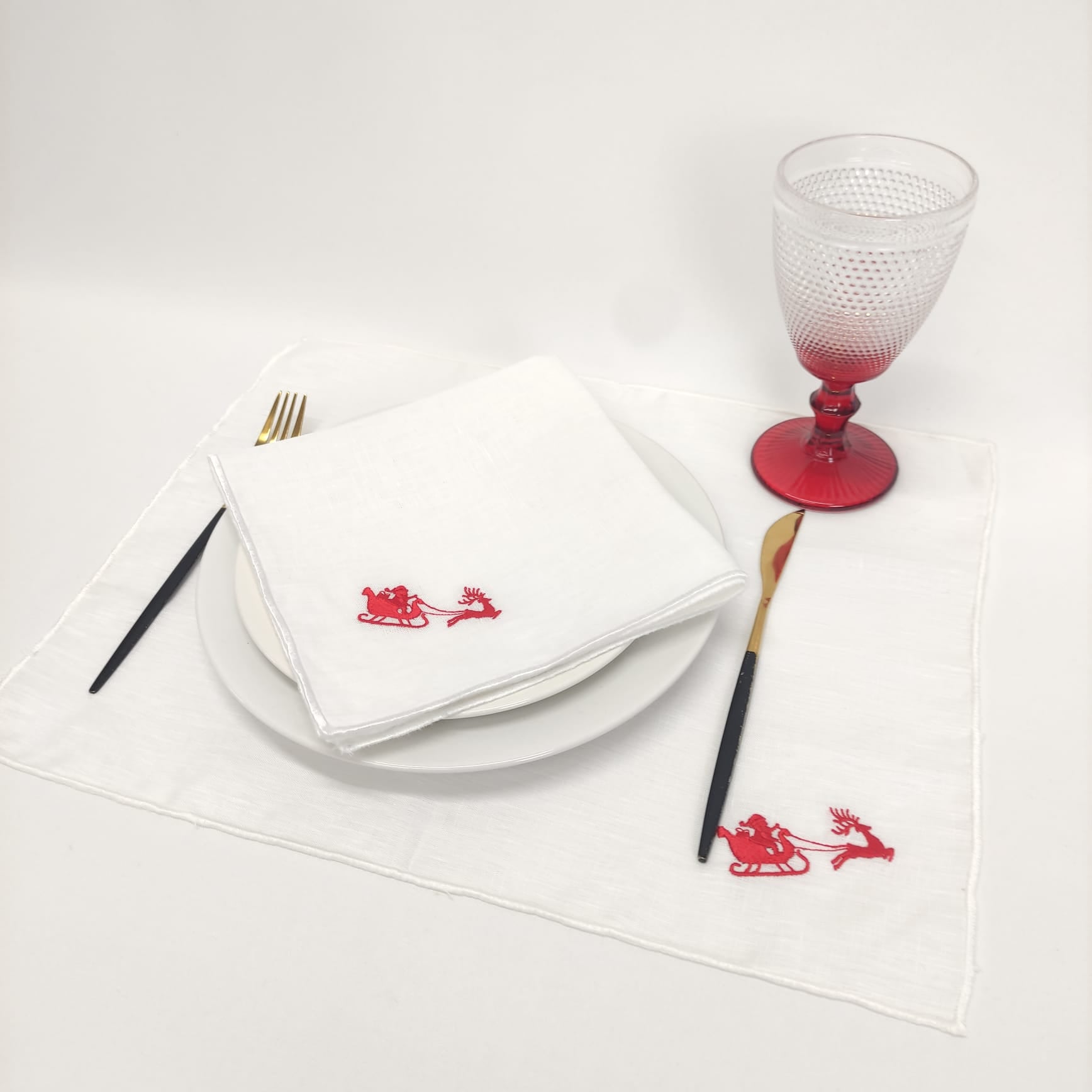 Individual Rolinho Linho Of Trenó White