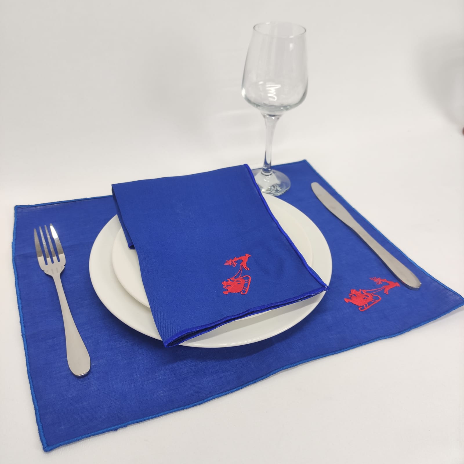 Individual Linho Of Rolinho Trenó