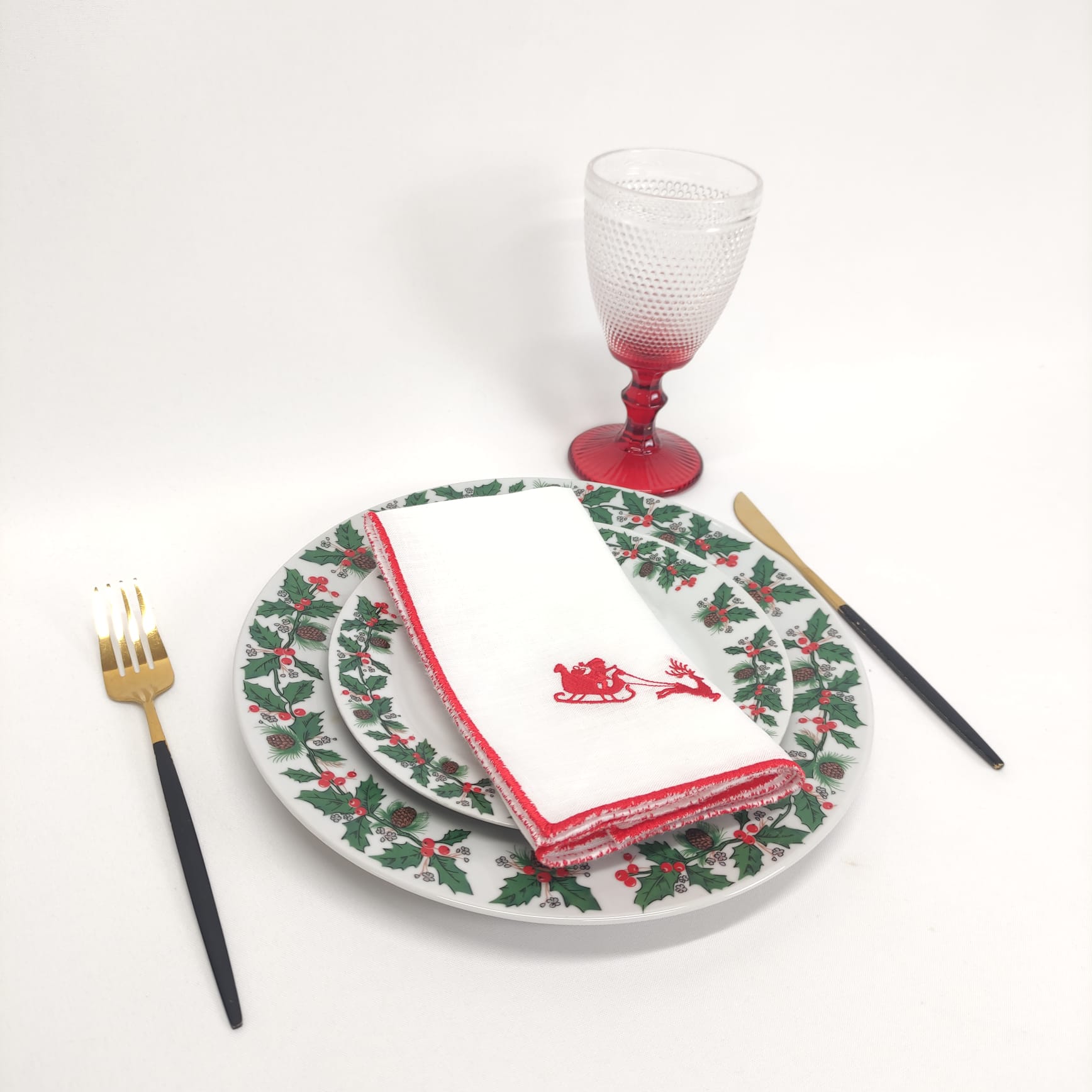 Guardanapo Trenó Rolinho Linho JOL