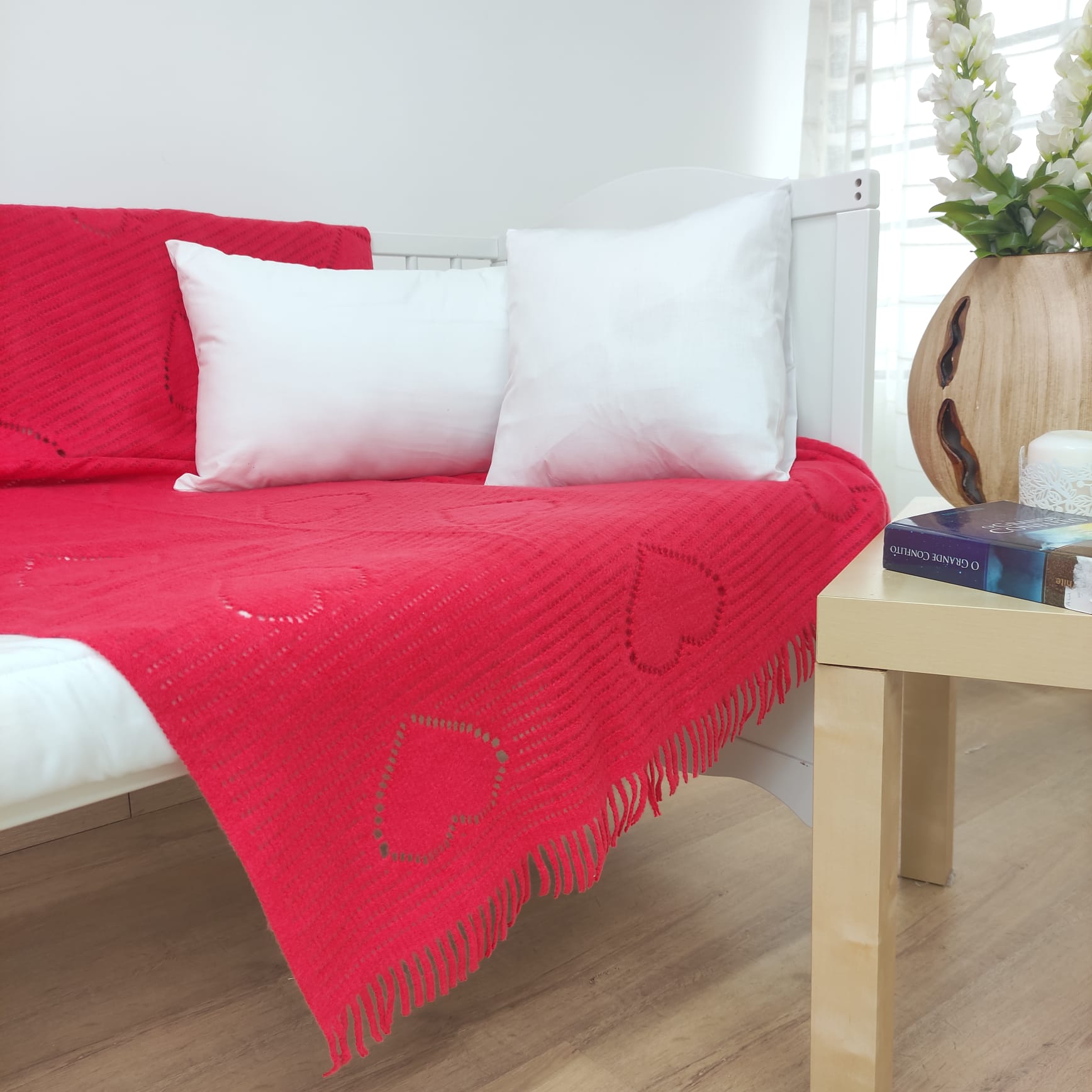 Manta Decorativa Hearts