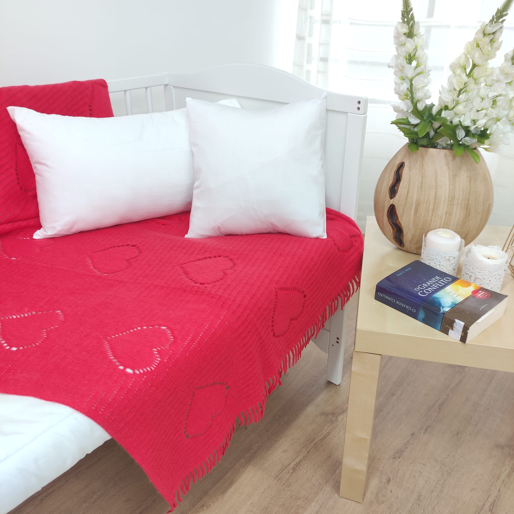 Manta Decorativa Hearts