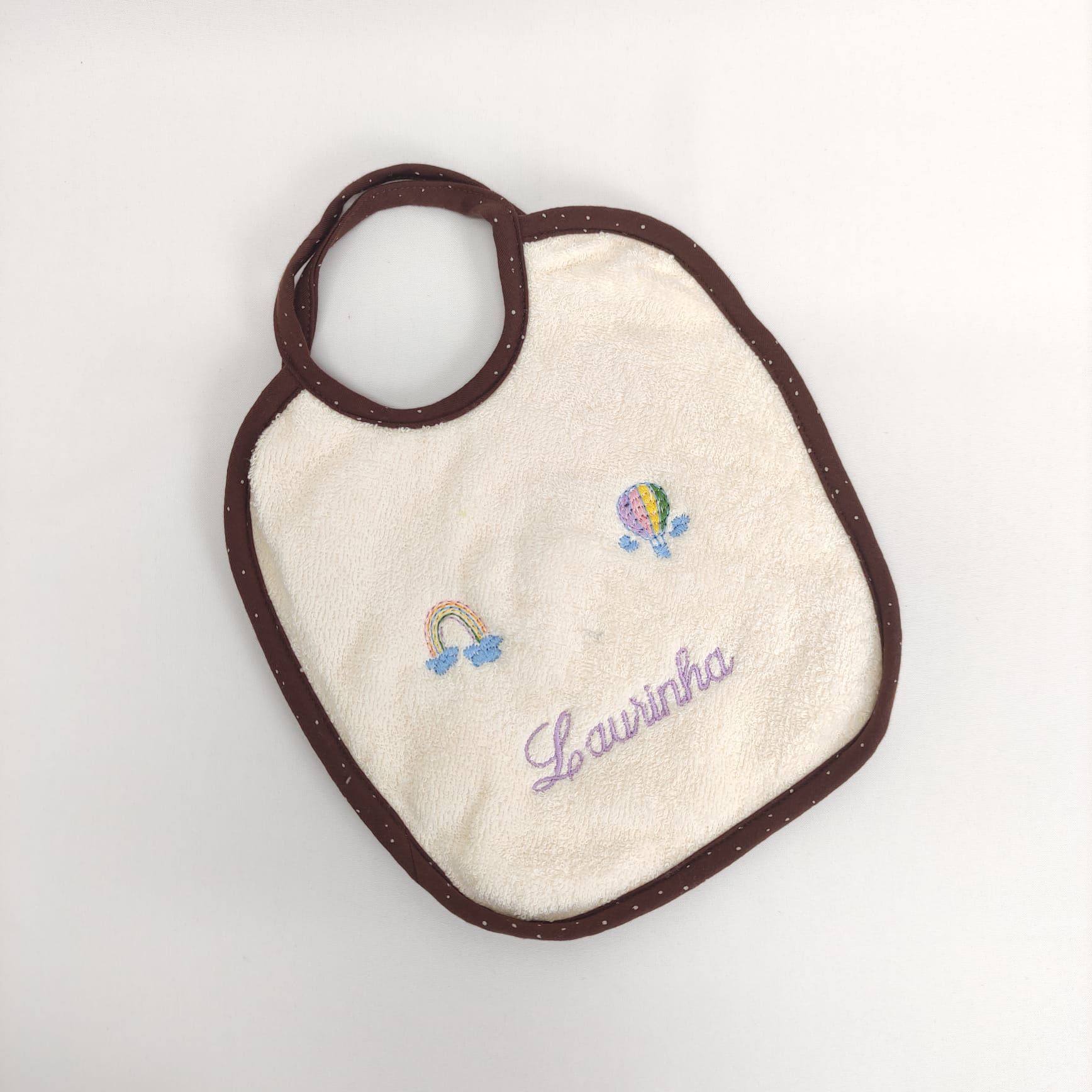 Babete Felpo Arco-Íris Personalizado