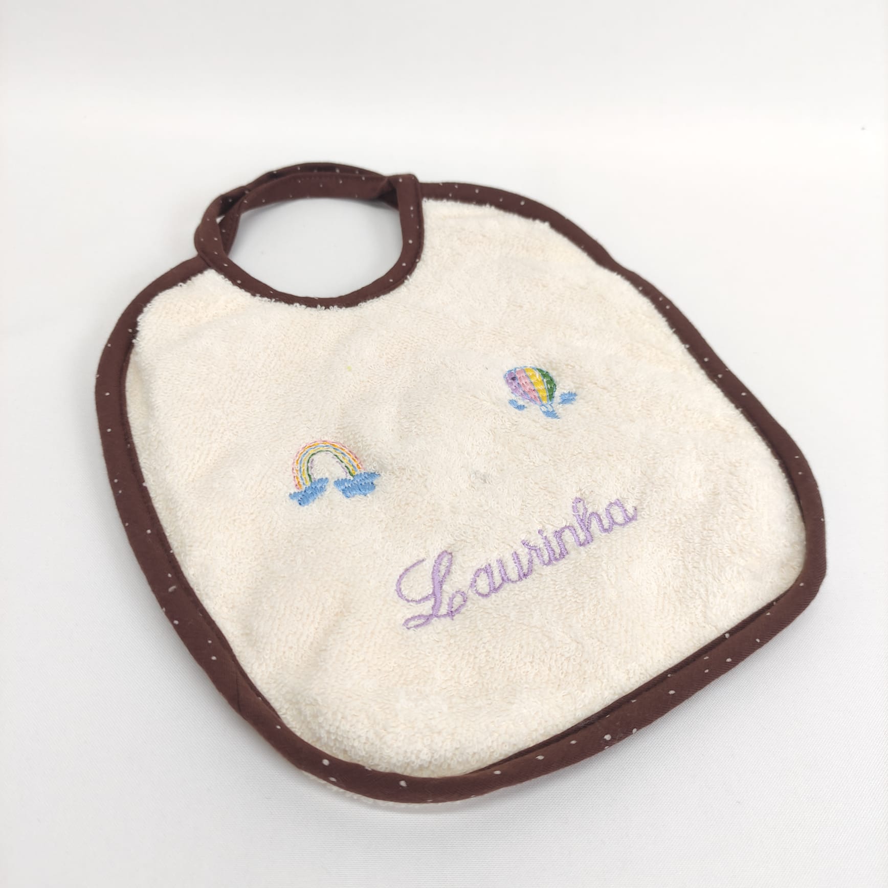 Babete Felpo Arco-Íris Personalizado