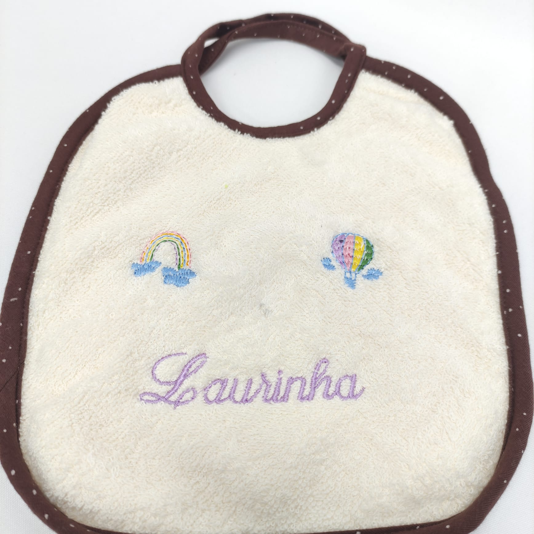 Babete Felpo Arco-Íris Personalizado