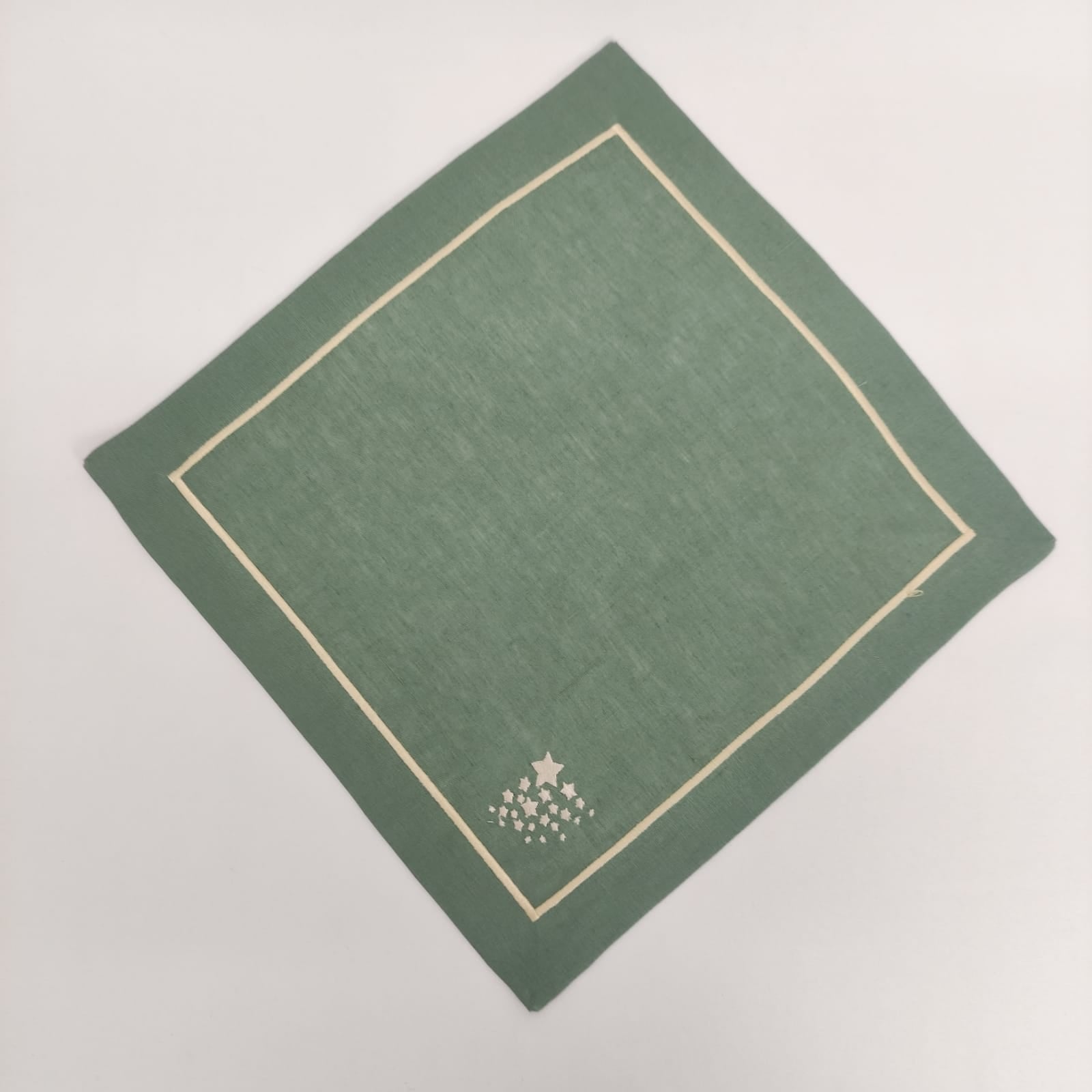 Guardanapo Linho ROL Verde Estrelinhas