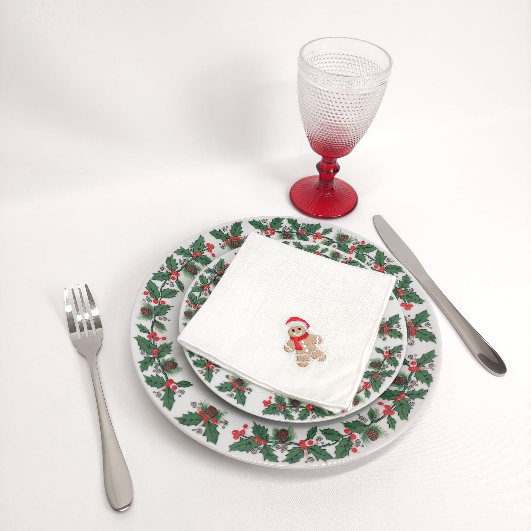 Guardanapo Rolinho Linho Of Gingerbread Man White