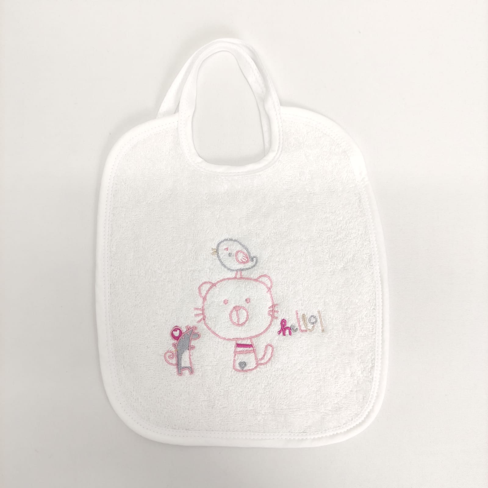 Babete Felpo Gato Personalizável