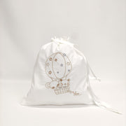 Saco Bebé Algodão Balões Branco Personalizável