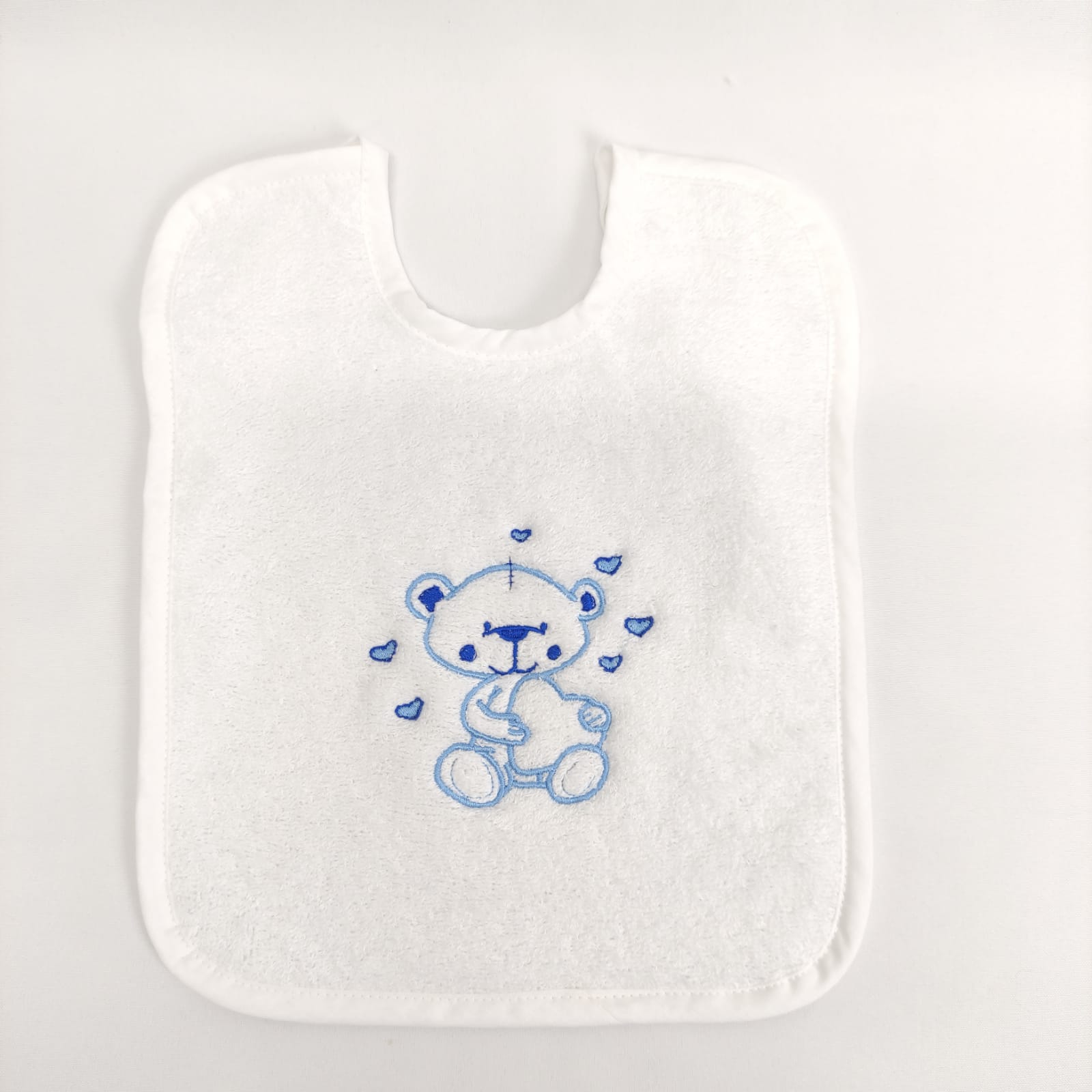 Babete Felpo Urso e Corações Personalizável