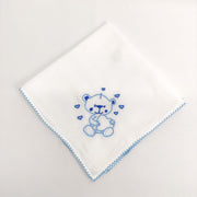 Fralda Algodão Beijinho Urso e Corações Personalizável