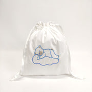 Saco Bebé Algodão Urso Nuvem Branco Personalizável