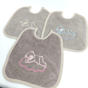 Babete Felpo Castanho Urso Nuvem Personalizável
