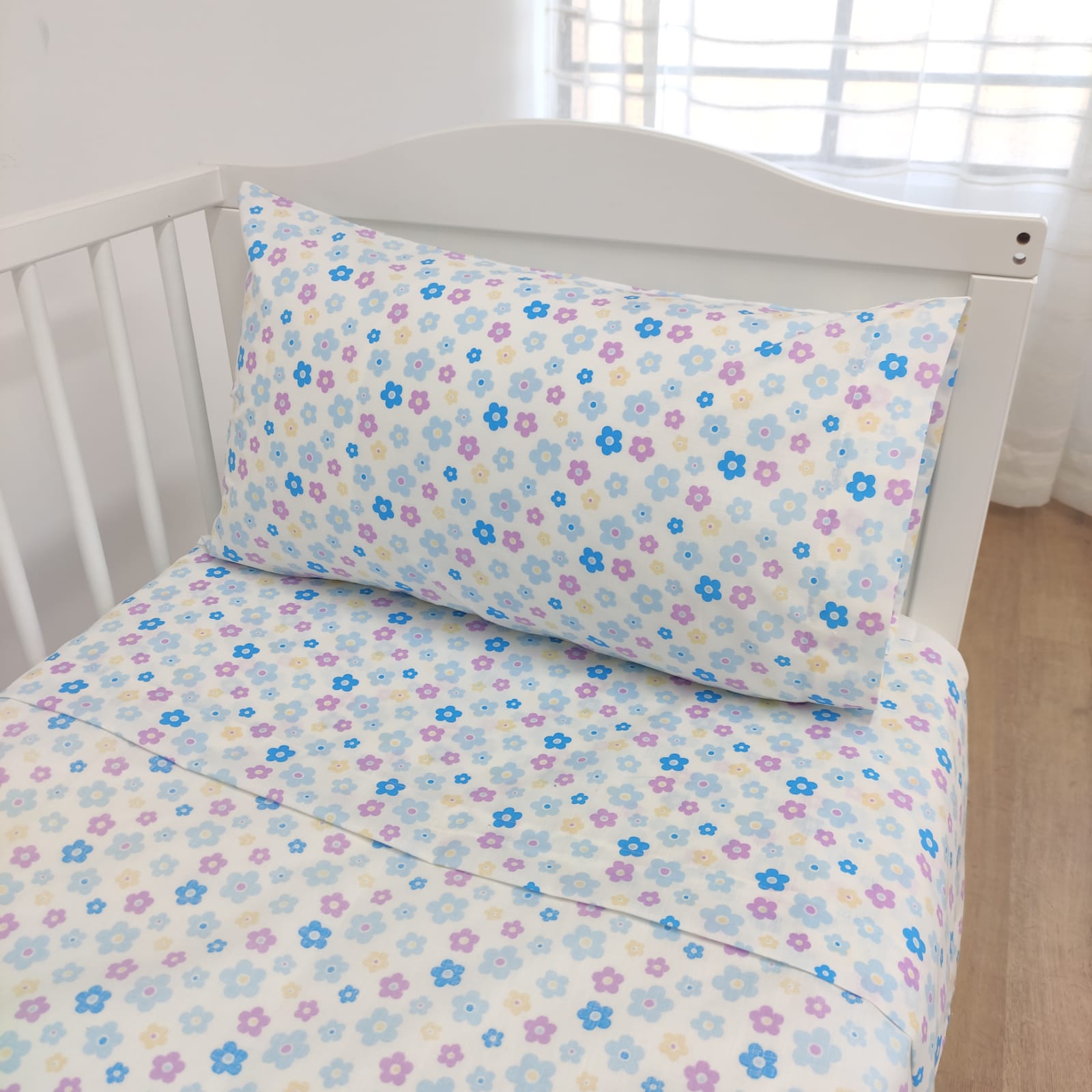 Jogo de Cama Bebé Flores