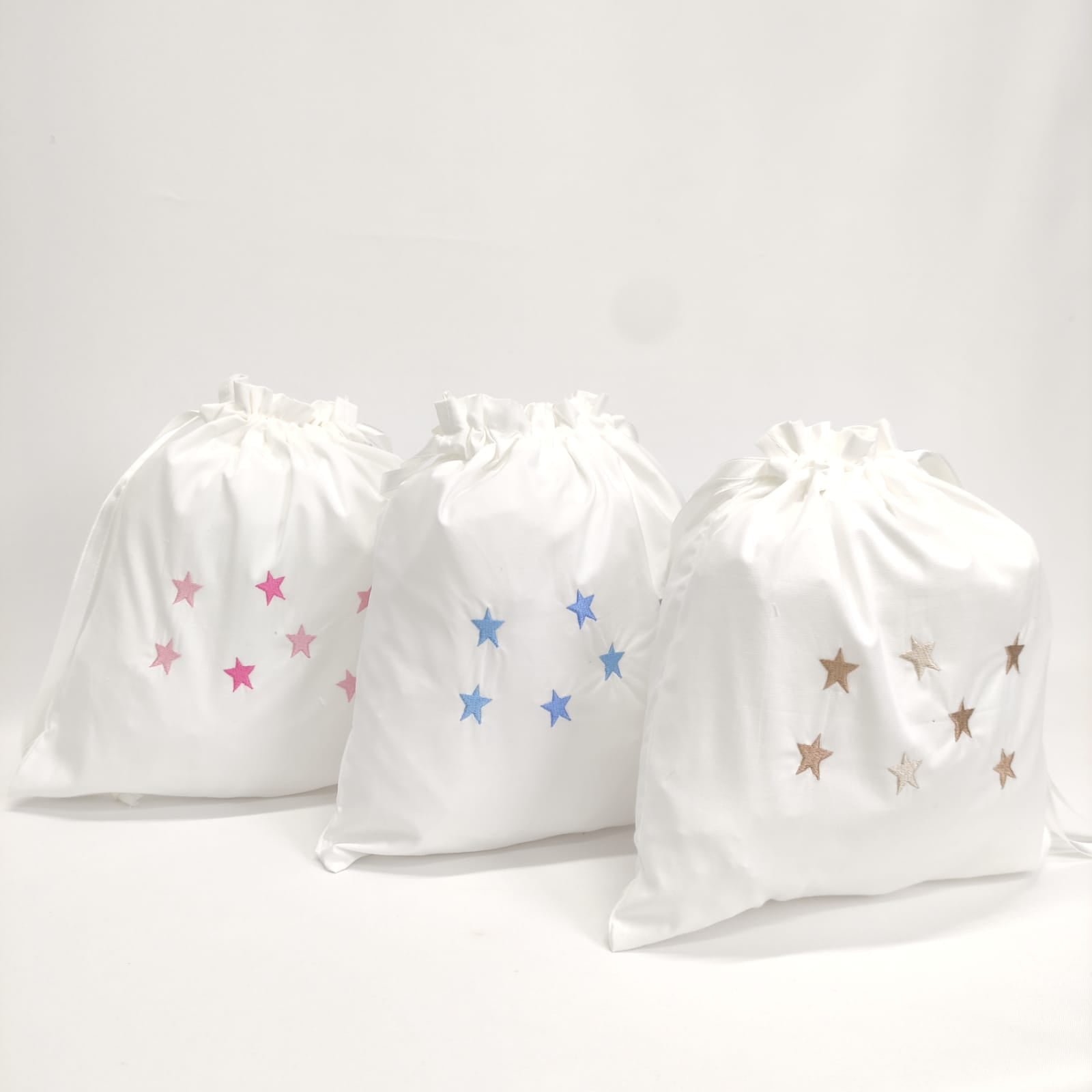 Saco Bebé Algodão Estrelas Personalizável