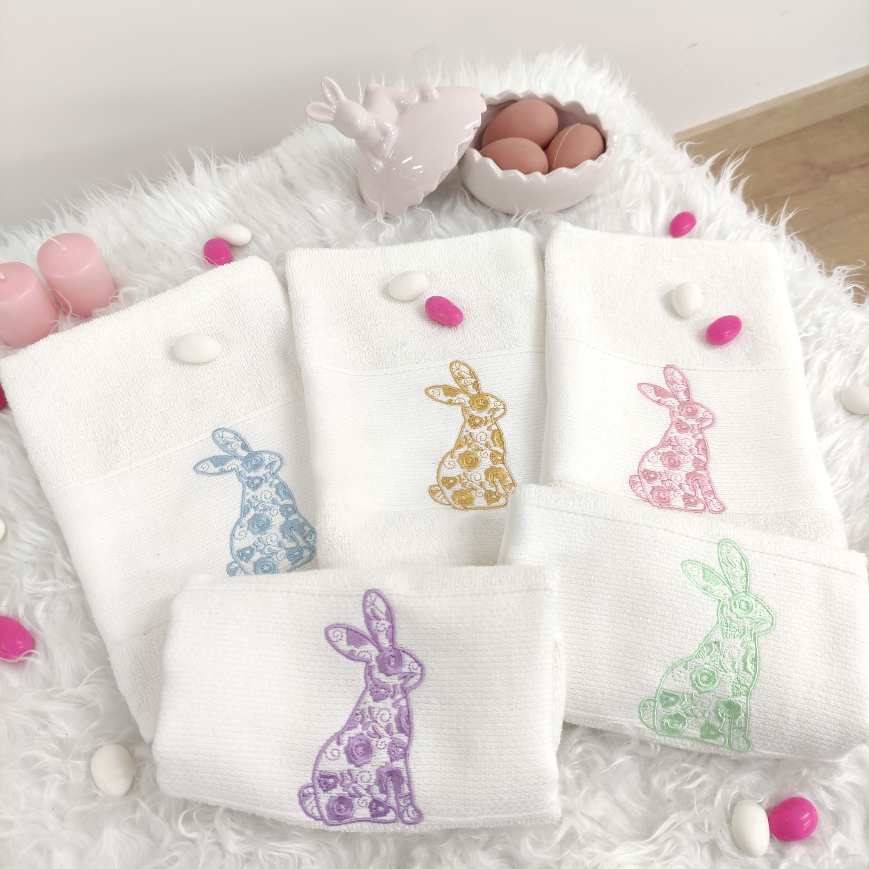 Pano de Cozinha Felpo Easter Bunny