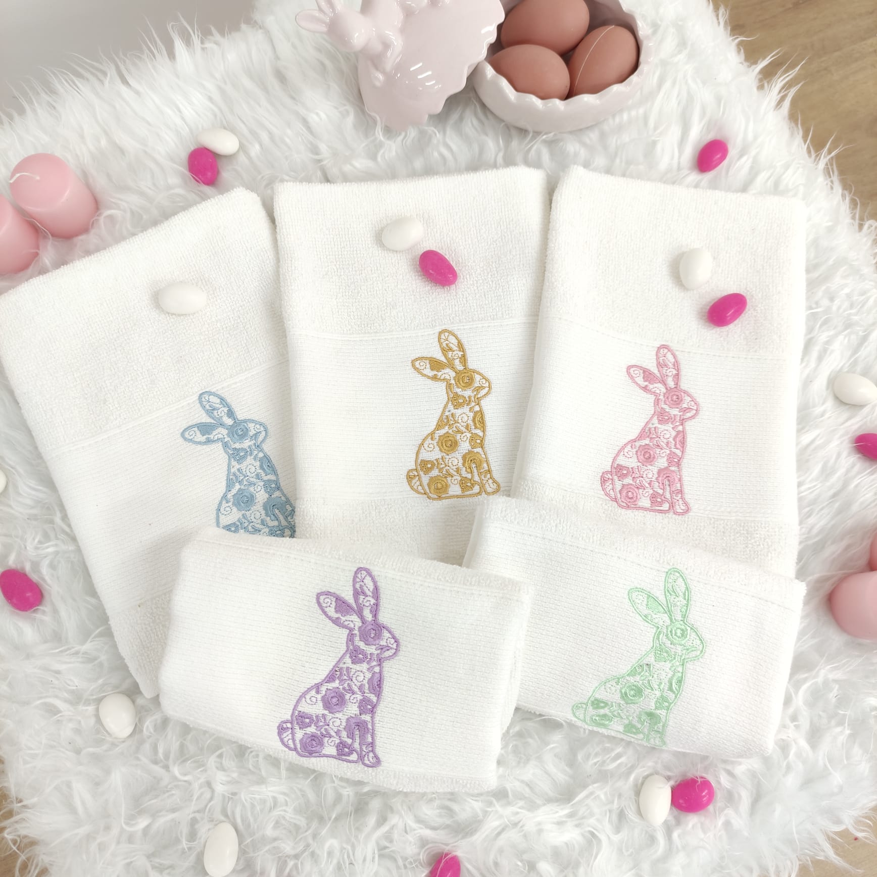 Pano de Cozinha Felpo Easter Bunny