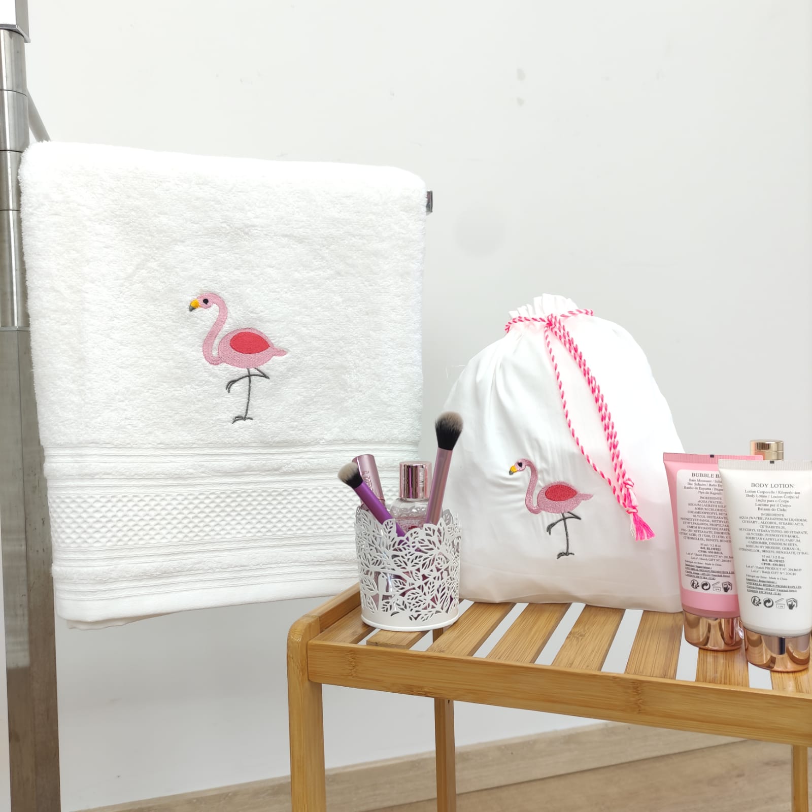Conjunto de Banho/Duche Flamingo