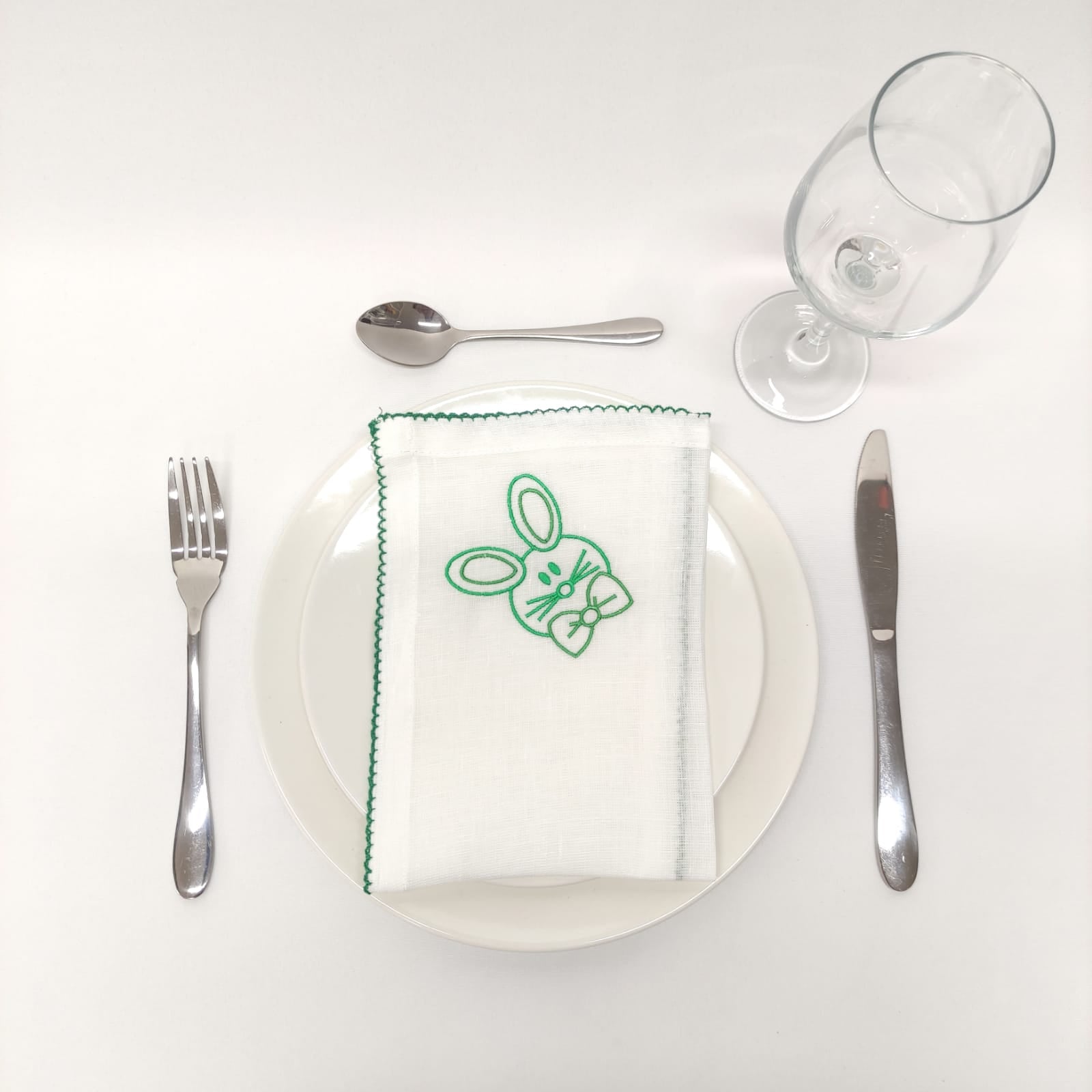Guardanapo Páscoa Verde Linho JOL/COL Coelho