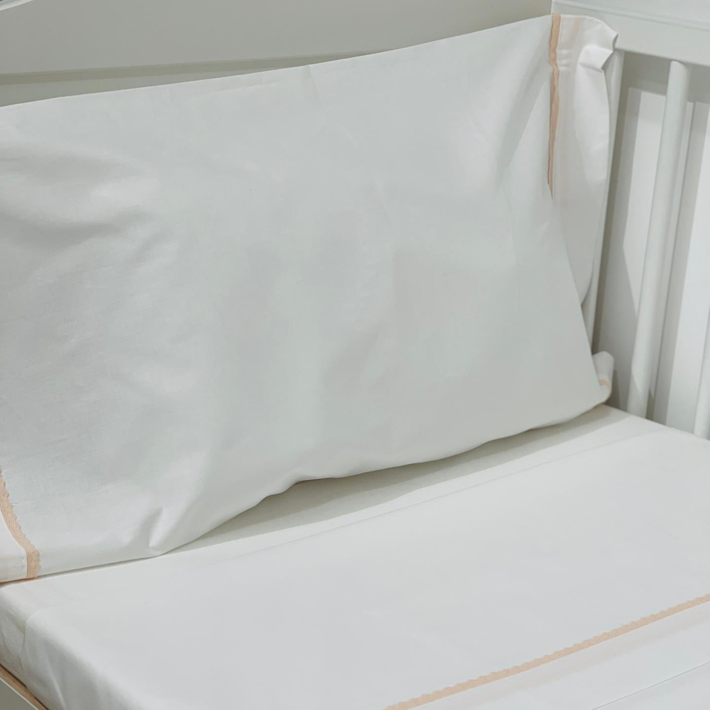 Jogo de Cama Bebé Algodão Renda Salmão s/stock