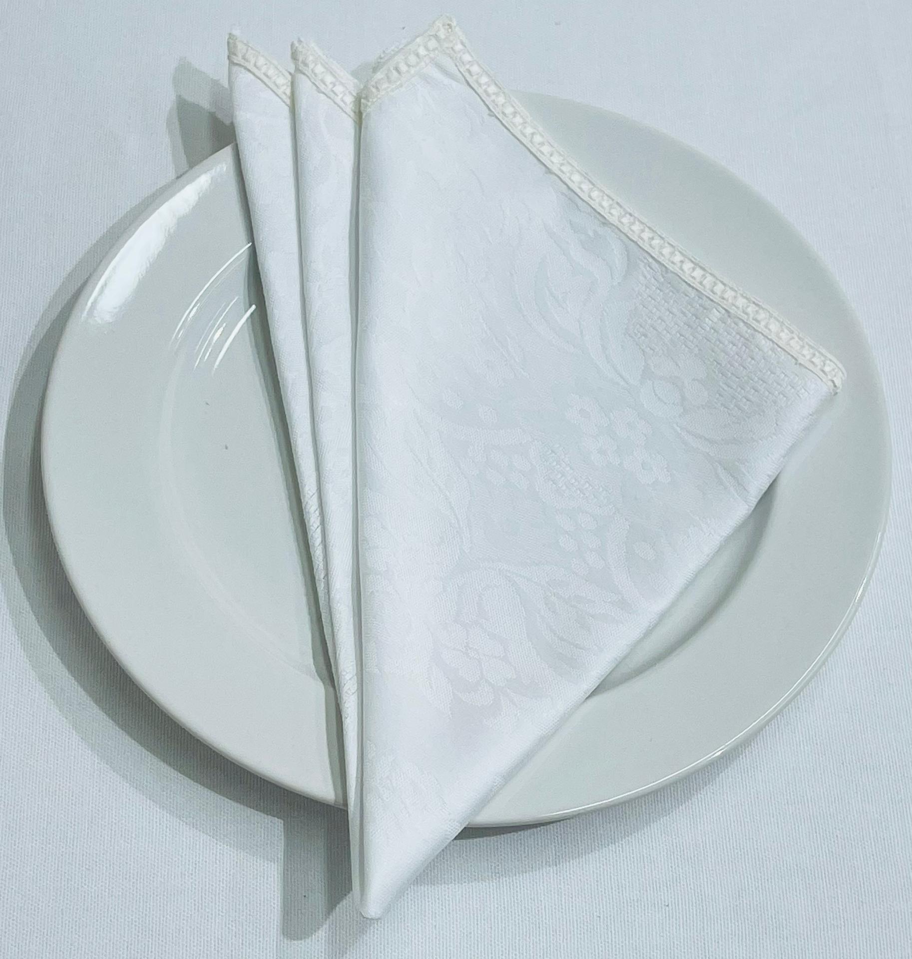 Guardanapo Algodão Branco Detalhes