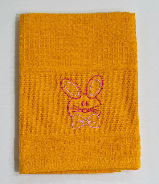 Pano de Cozinha Algodão Páscoa Amarelo