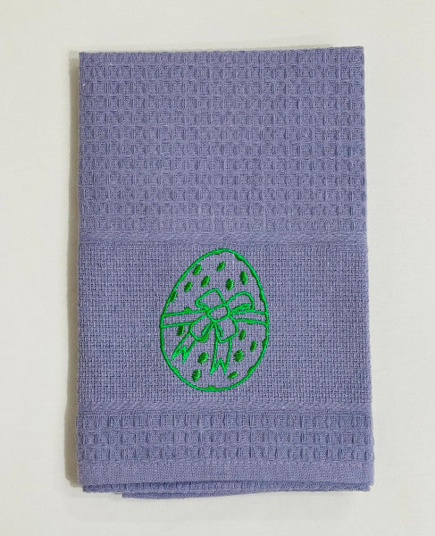Pano de Cozinha Algodão Páscoa Roxo