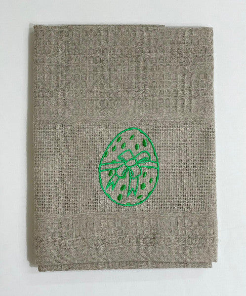 Pano de Cozinha Algodão Páscoa Marrom
