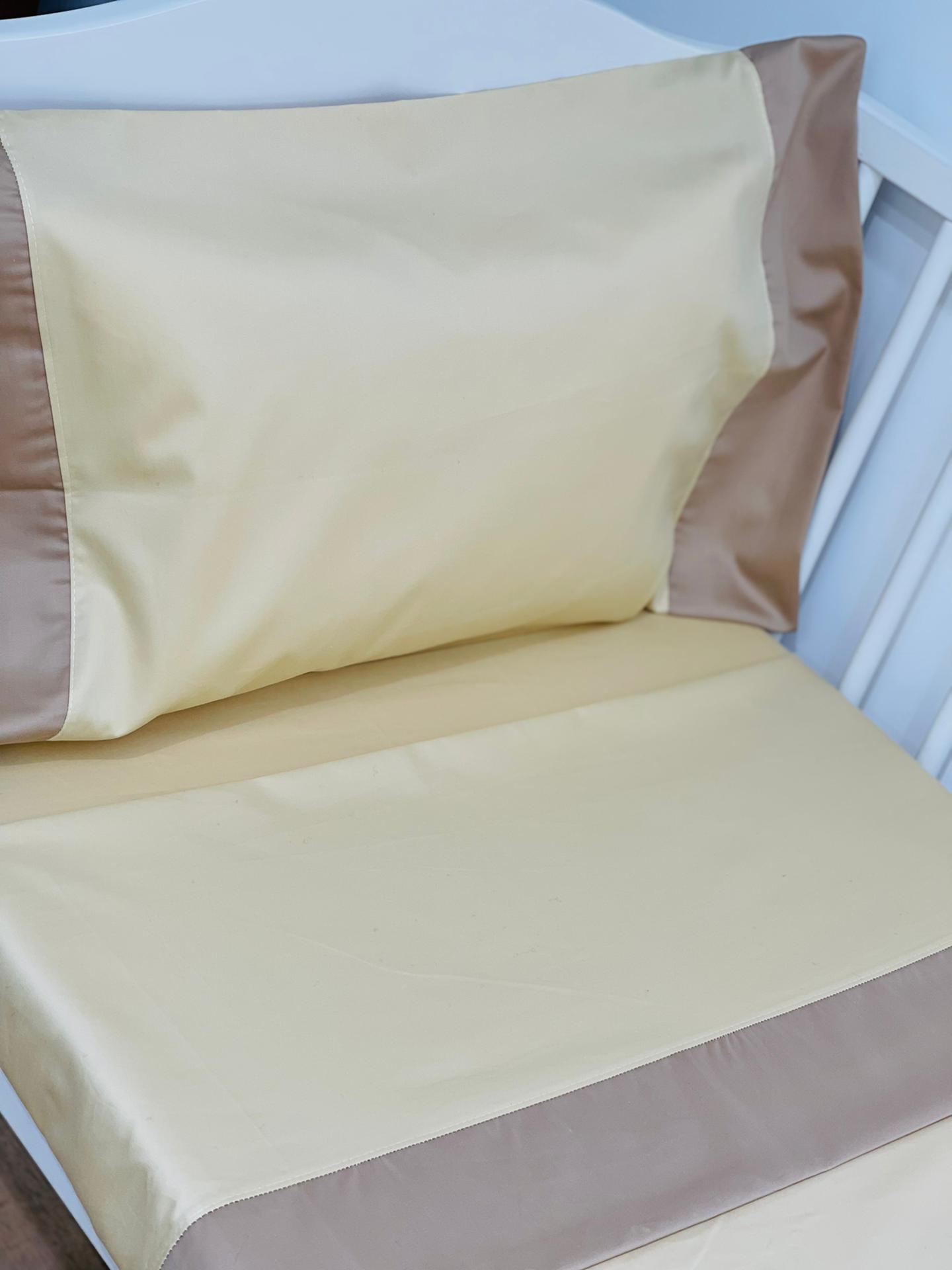Jogo de Cama Algodão Bebé Caramelo 60x90